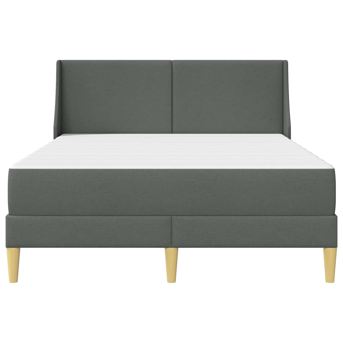 Cadre de lit avec matelas Gris foncé 120 x 190 cm Polyester