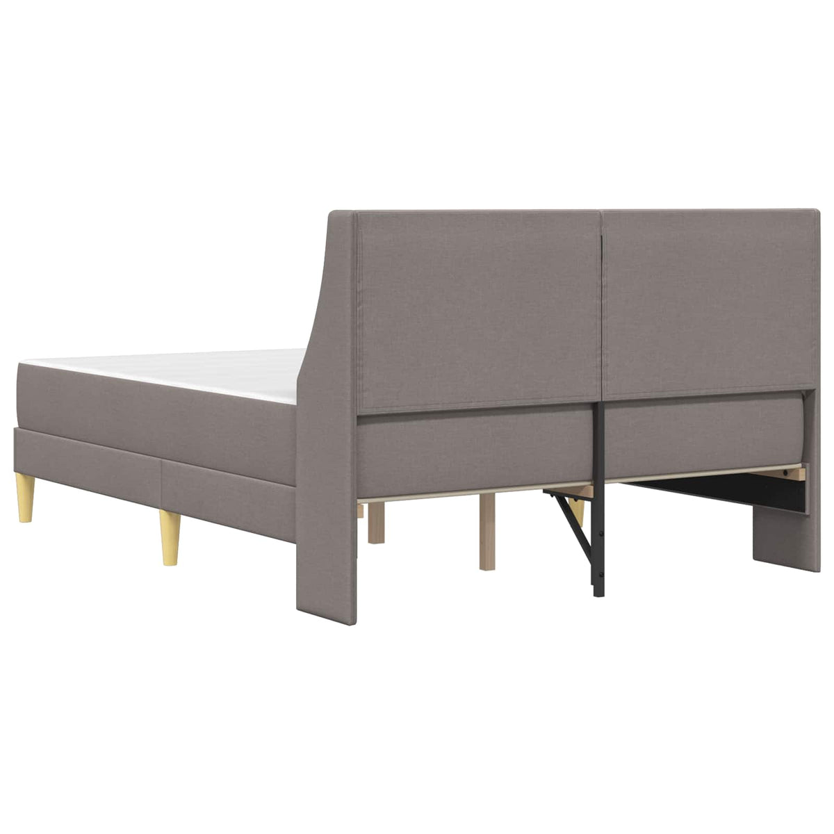 Cadre de lit avec matelas Taupe 120 x 190 cm Polyester