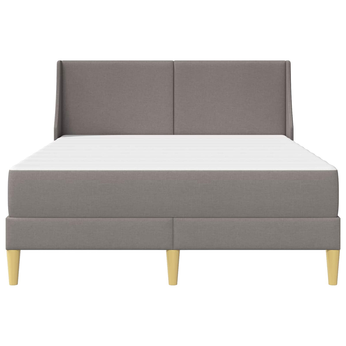 Cadre de lit avec matelas Taupe 120 x 190 cm Polyester