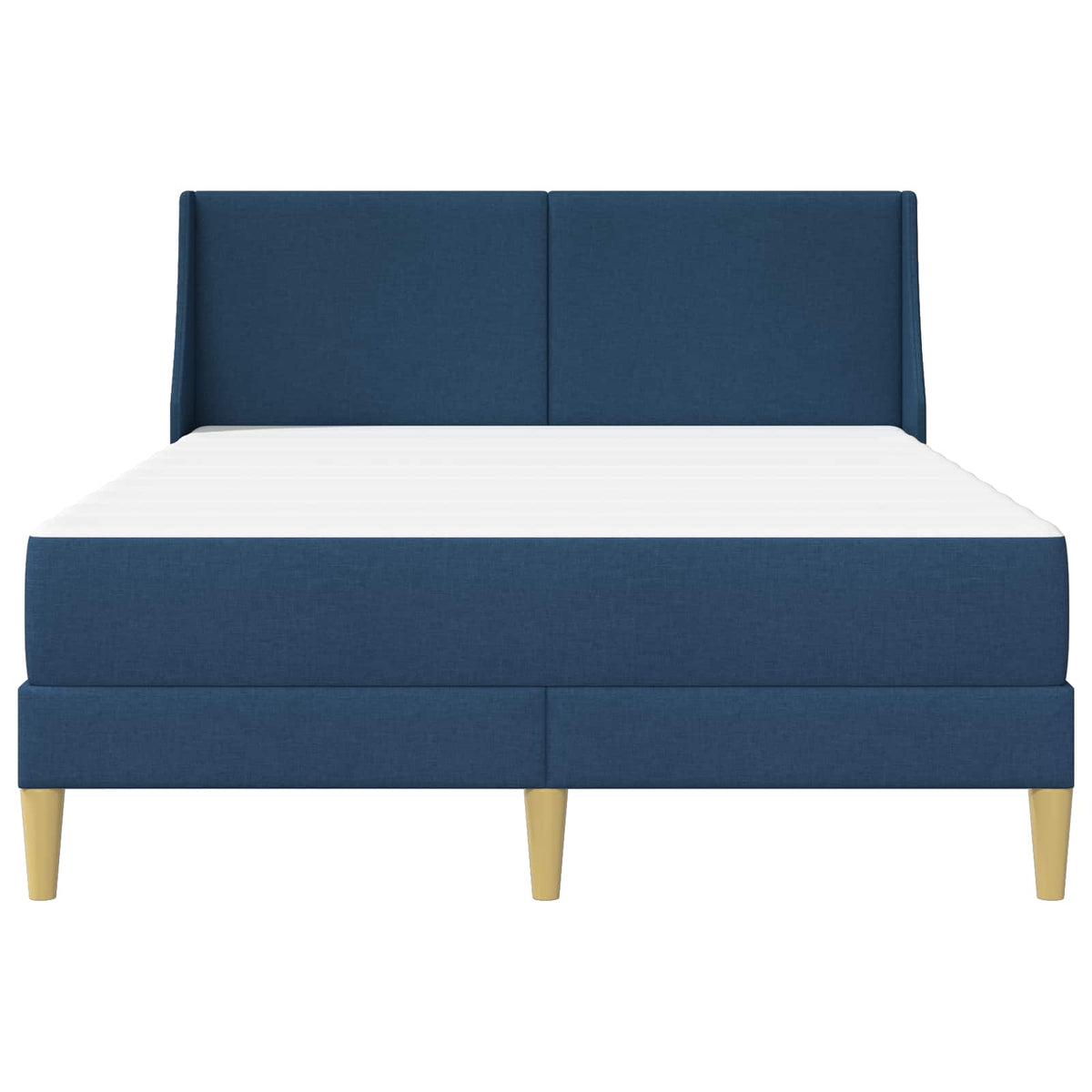 Cadre de lit avec matelas Bleu 120 x 190 cm Polyester