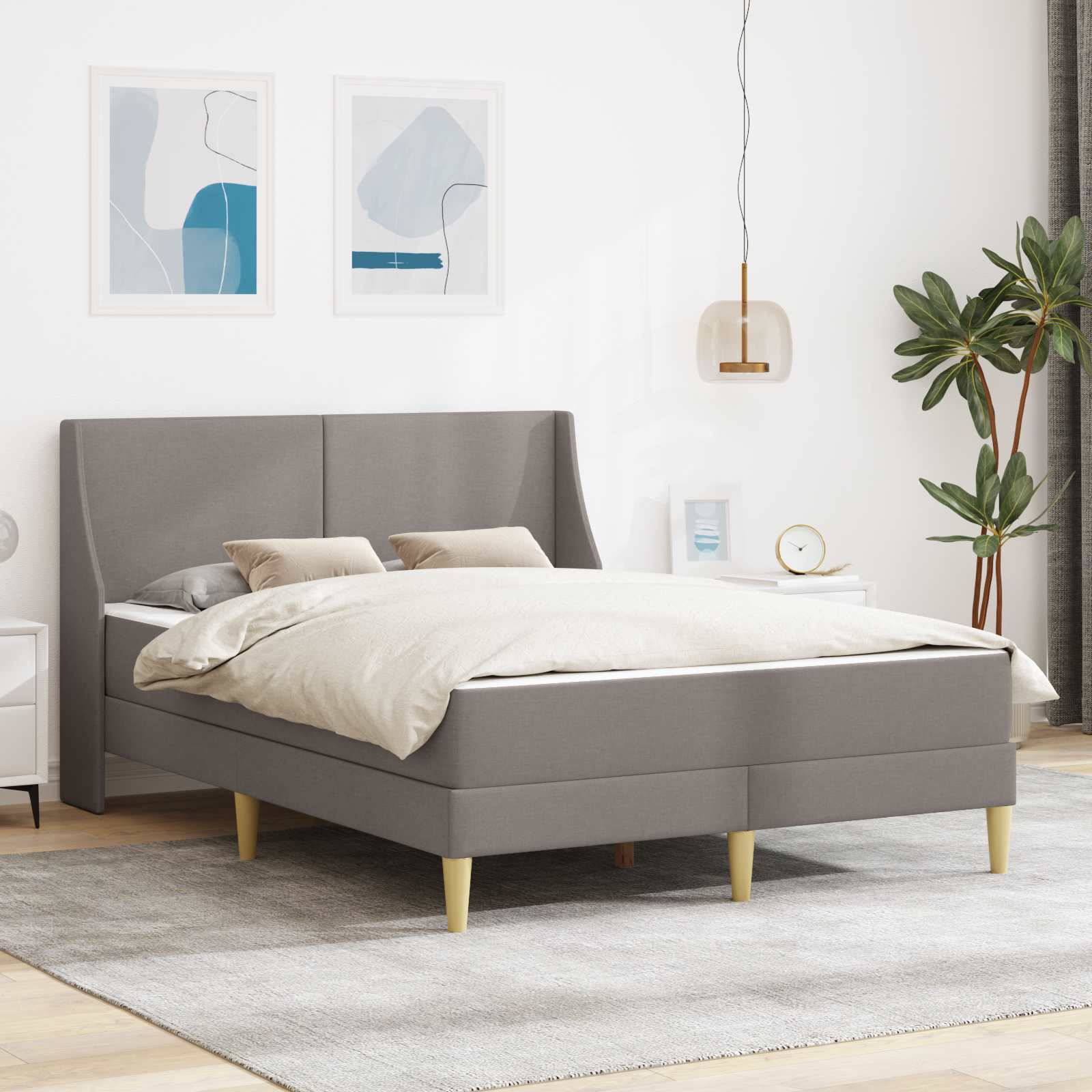 Cadre de lit avec matelas avec tête de lit Polyester - XIOS