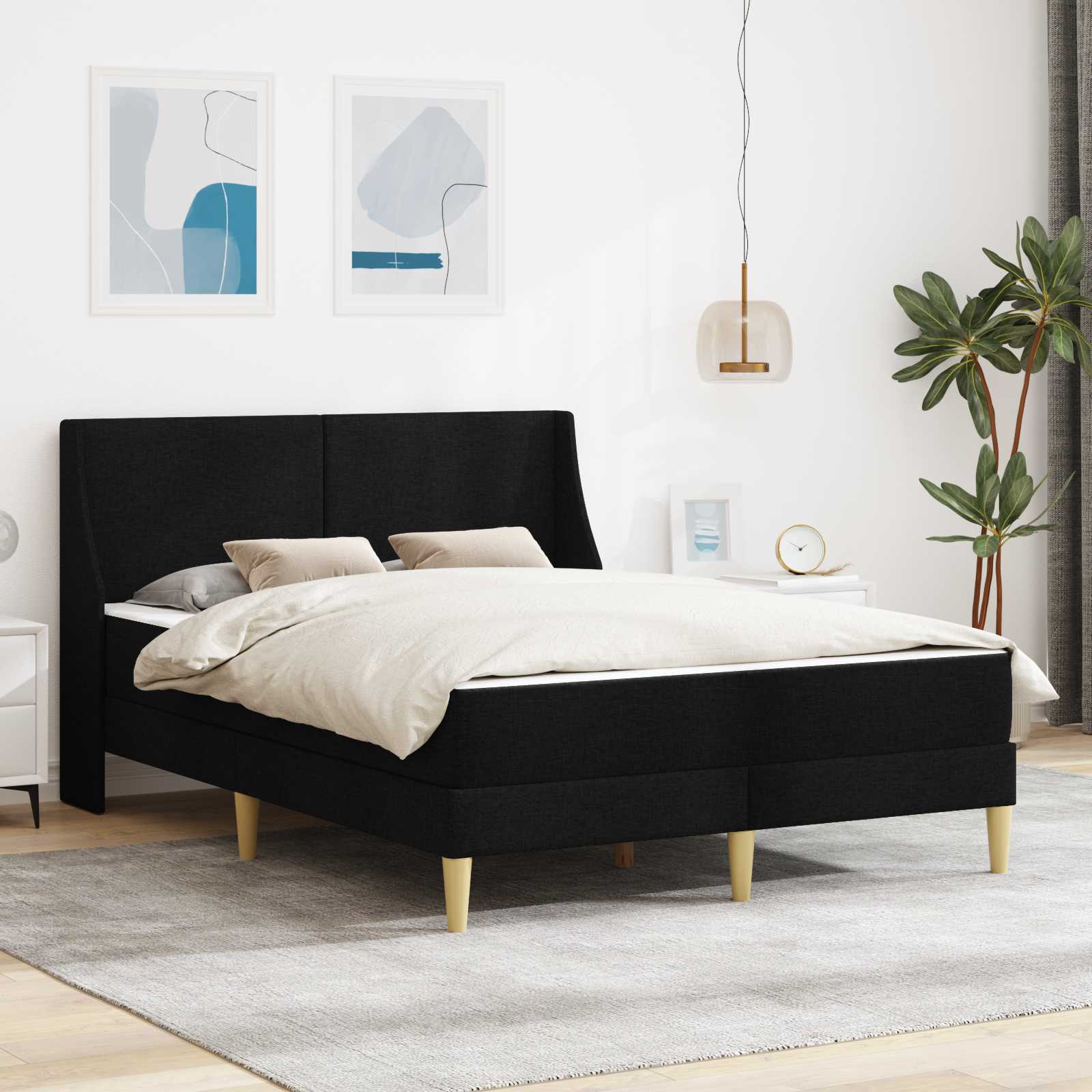 Cadre de lit avec matelas avec tête de lit Polyester - XIOS