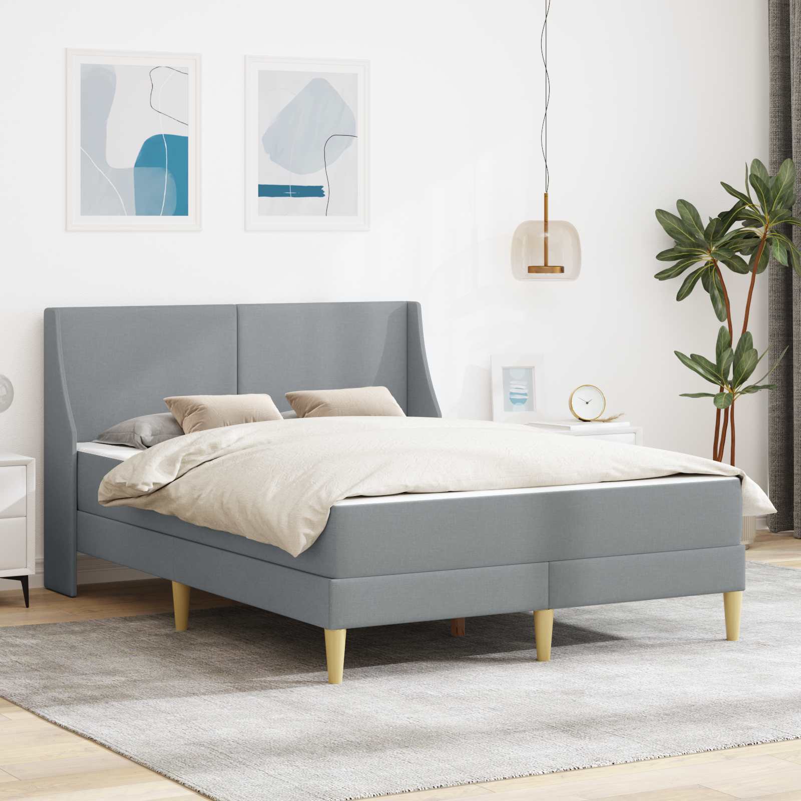 Cadre de lit avec matelas avec tête de lit Polyester - XIOS