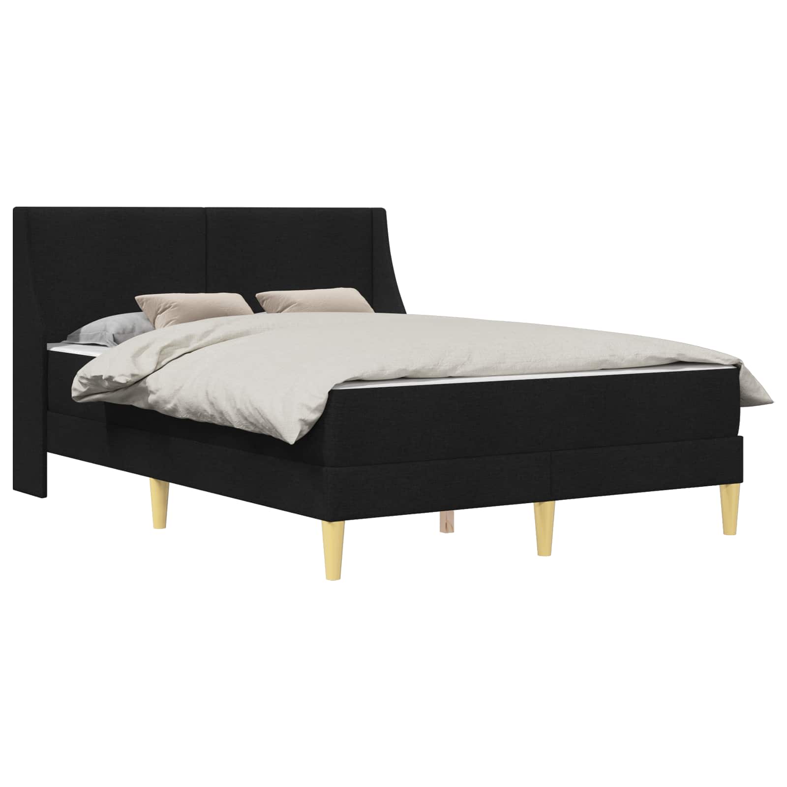 Cadre de lit avec matelas Noir 160 x 200 cm Polyester - XIOS