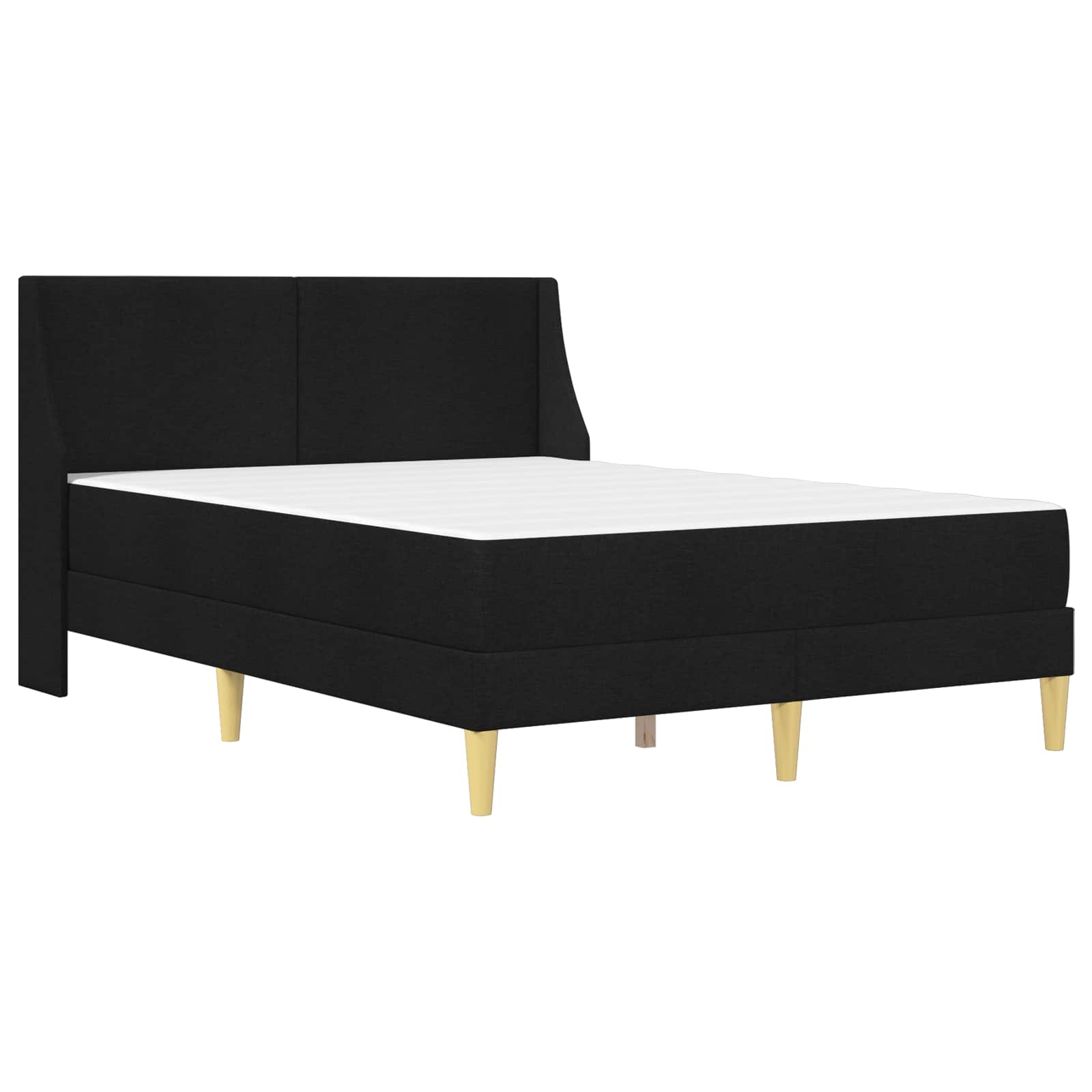 Cadre de lit avec matelas Noir 160 x 200 cm Polyester - XIOS