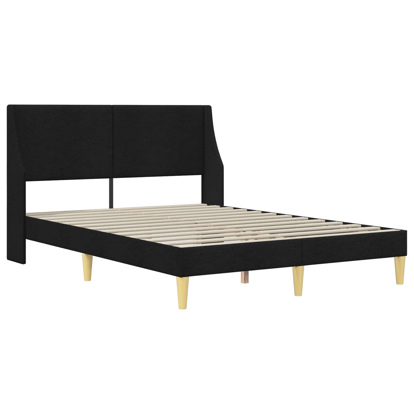 Cadre de lit avec matelas Noir 160 x 200 cm Polyester - XIOS