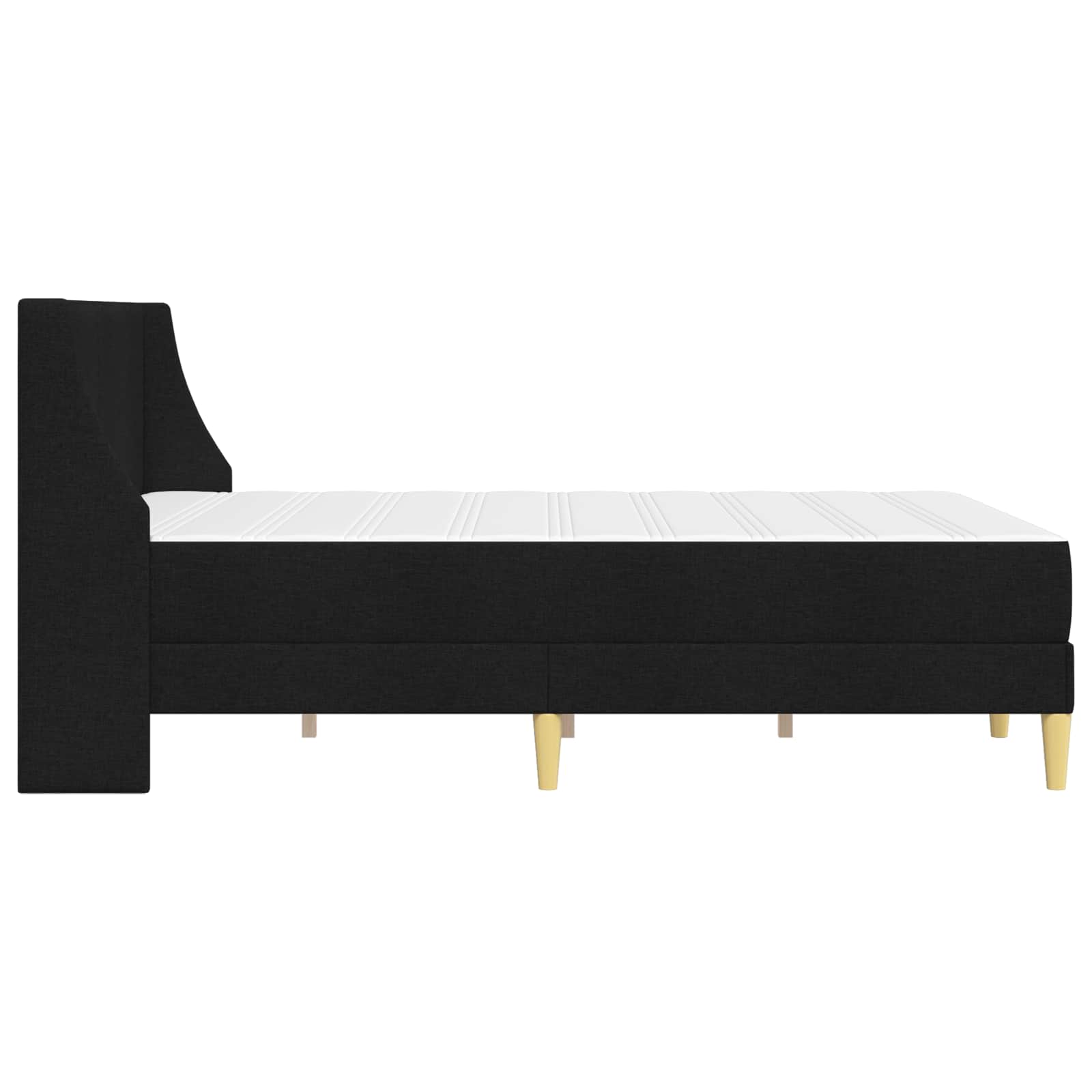 Cadre de lit avec matelas Noir 160 x 200 cm Polyester - XIOS