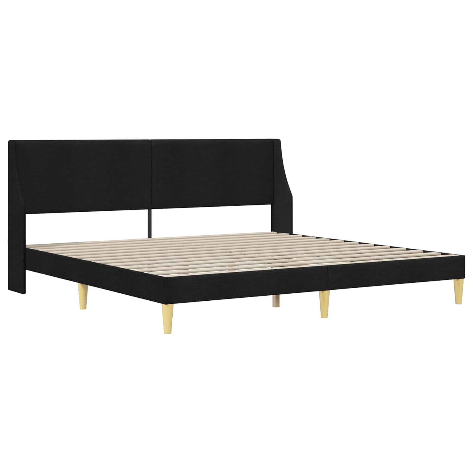 Cadre de lit avec matelas Noir 180 x 200 cm Polyester - XIOS