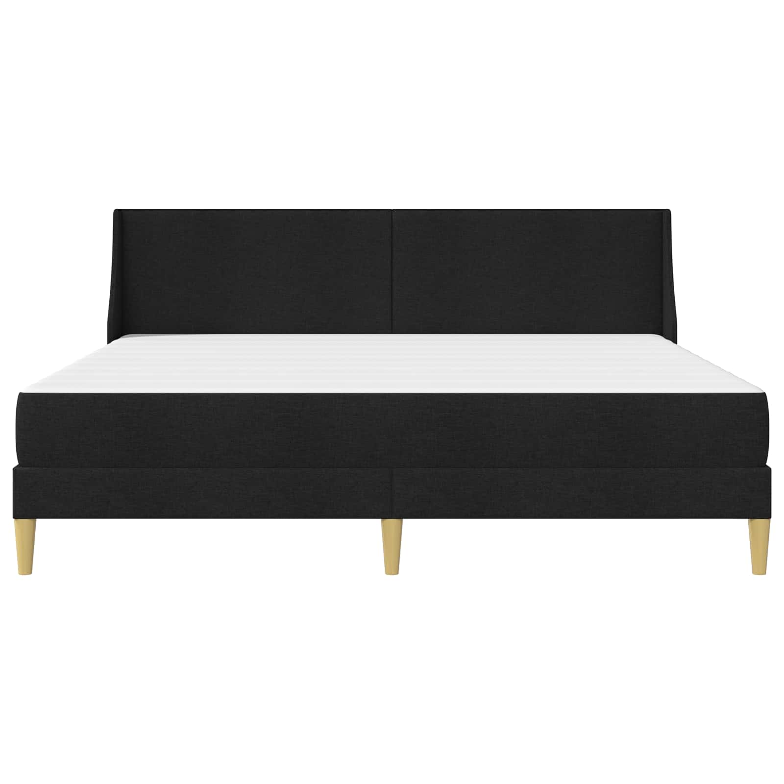 Cadre de lit avec matelas Noir 180 x 200 cm Polyester - XIOS