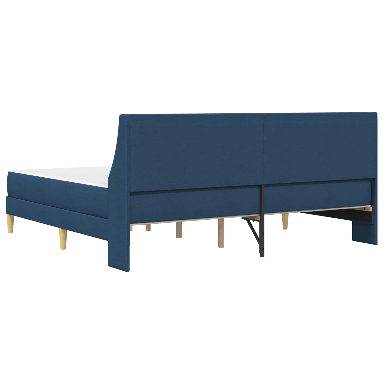 Cadre de lit avec matelas Bleu 180 x 200 cm Polyester - XIOS