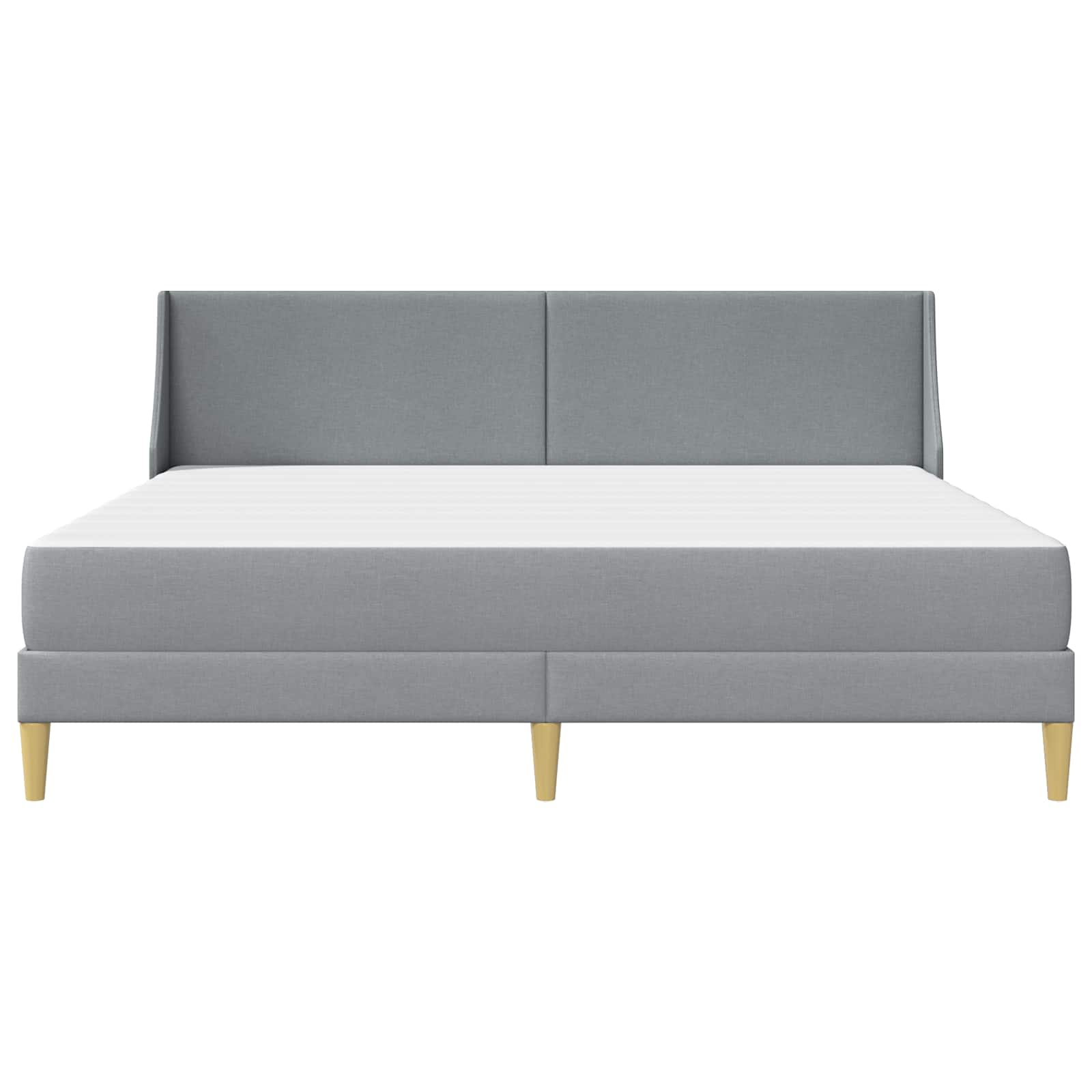 Cadre de lit avec matelas Gris clair 200 x 200 cm Polyester - XIOS