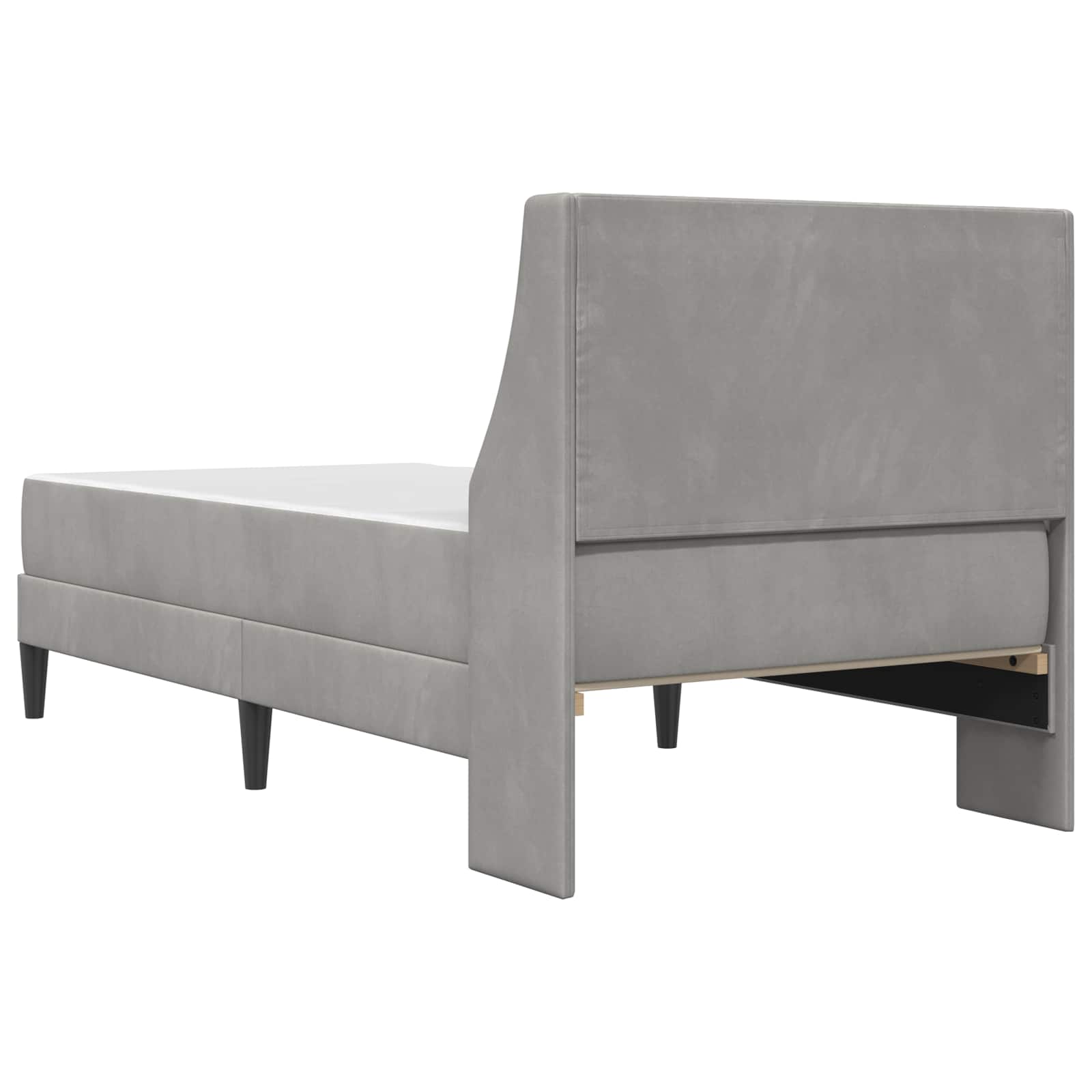 Cadre de lit avec matelas Gris clair 80 x 200 cm Velours - XIOS