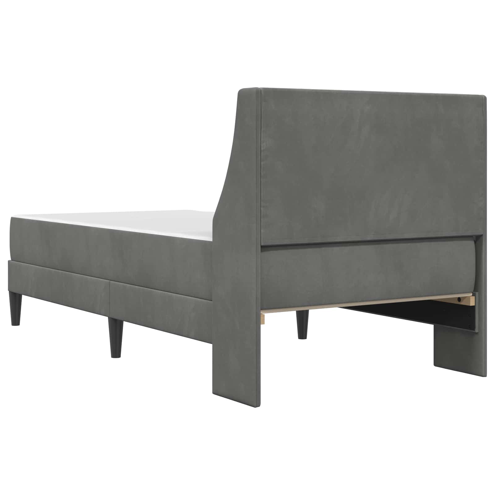 Cadre de lit avec matelas Gris foncé 80 x 200 cm Velours - XIOS