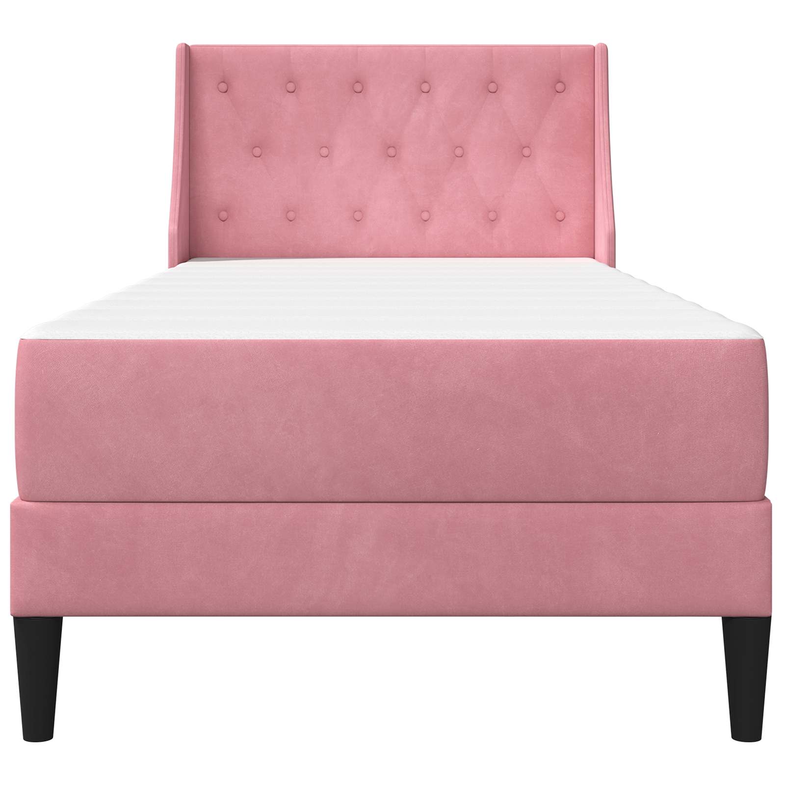 Cadre de lit avec matelas Montage mural 2 pcs Rose Velours - XIOS