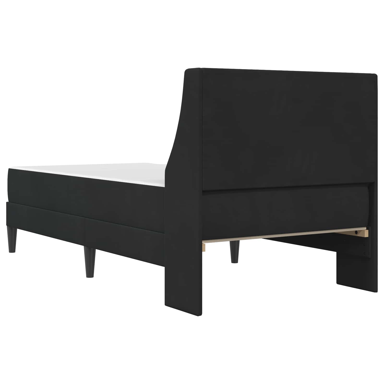 Cadre de lit avec matelas avec matelas Noir 80 x 200 cm Velours - XIOS