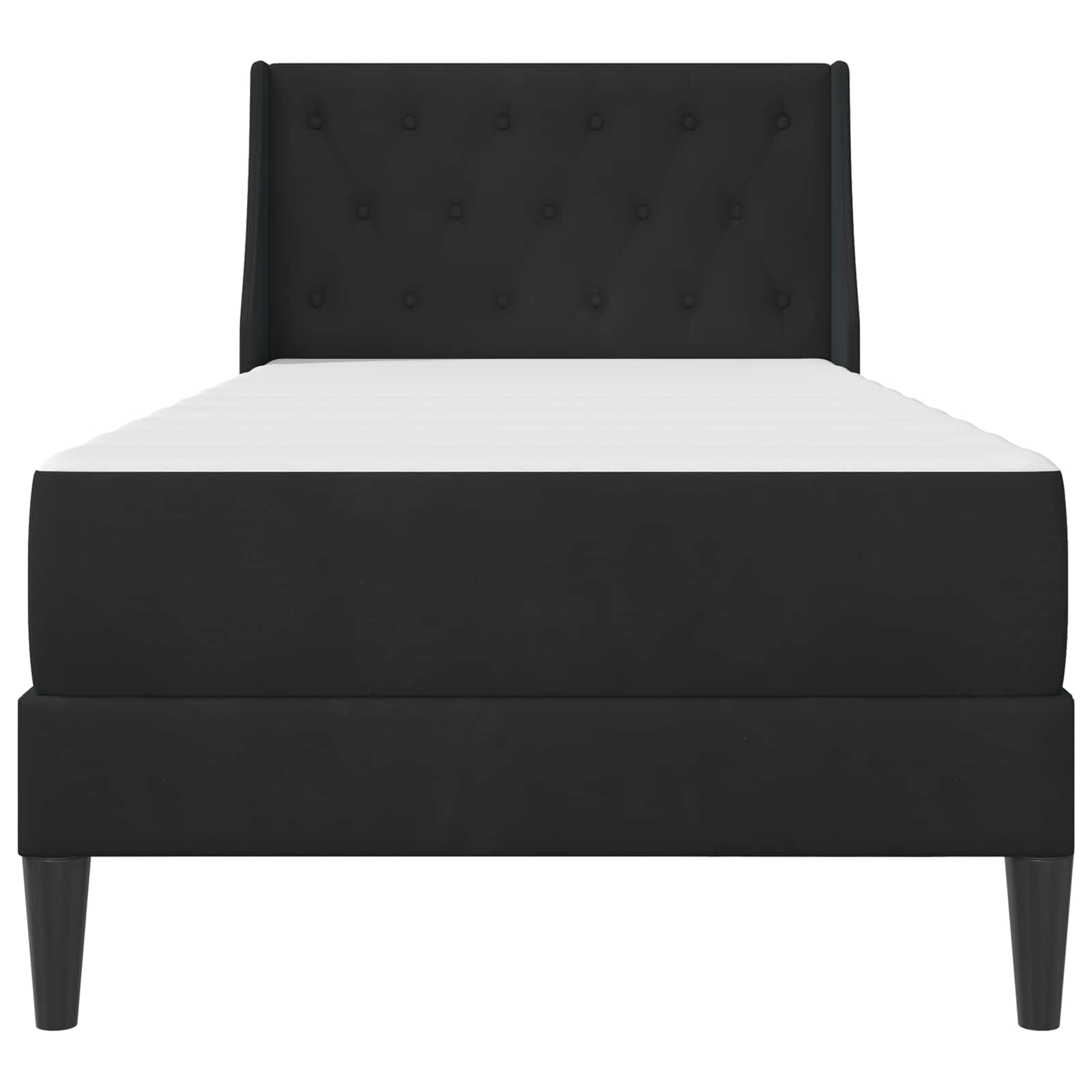 Cadre de lit avec matelas avec matelas Noir 80 x 200 cm Velours - XIOS