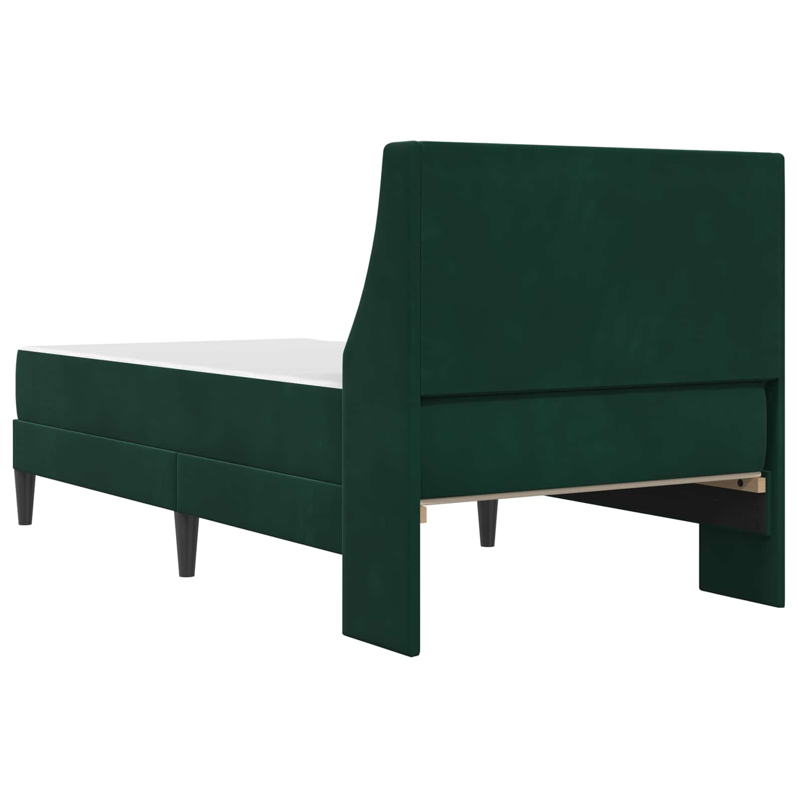 Cadre de lit avec matelas Vert foncé 90 x 190 cm Velours - XIOS