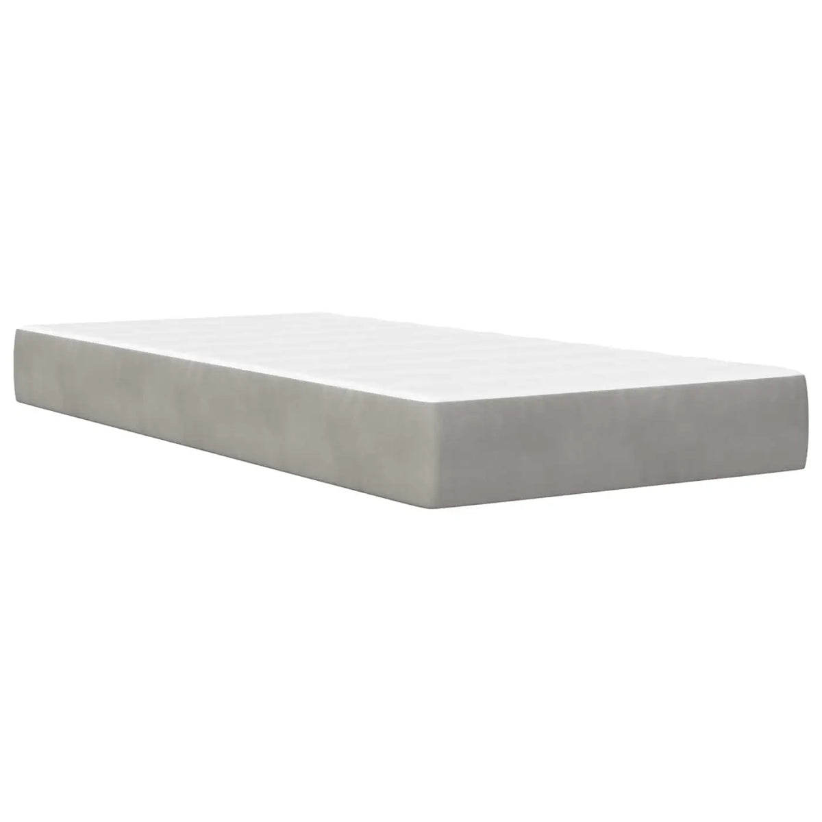 Cadre de lit avec matelas Gris clair 90 x 200 cm Velours - XIOS