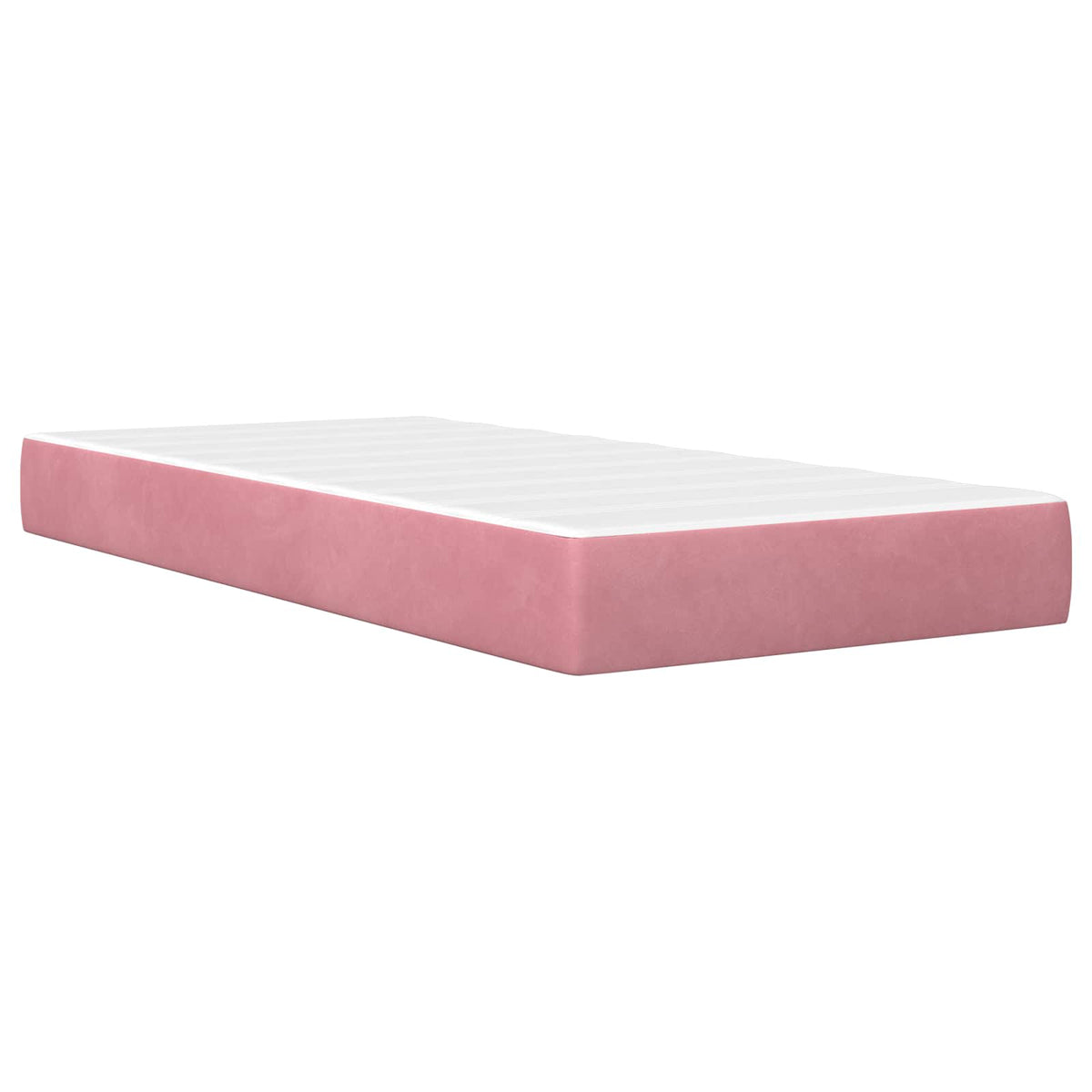 Cadre de lit avec matelas Rose 100 x 200 cm Velours