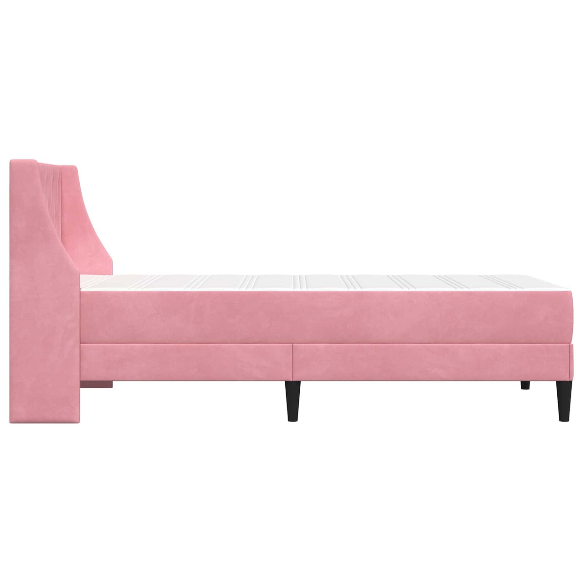 Cadre de lit avec matelas Rose 100 x 200 cm Velours