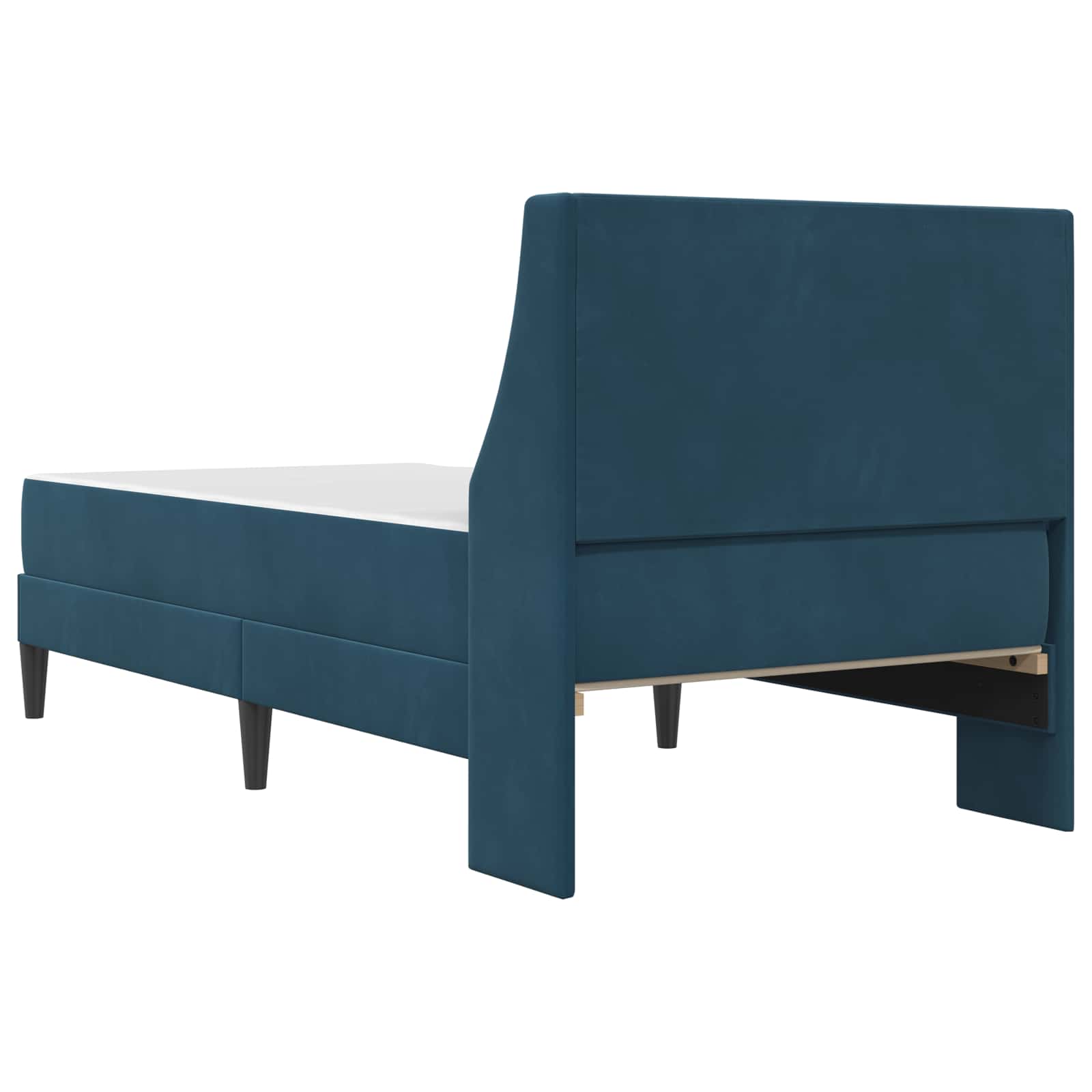 Cadre de lit avec matelas Bleu 100 x 200 cm Velours - XIOS