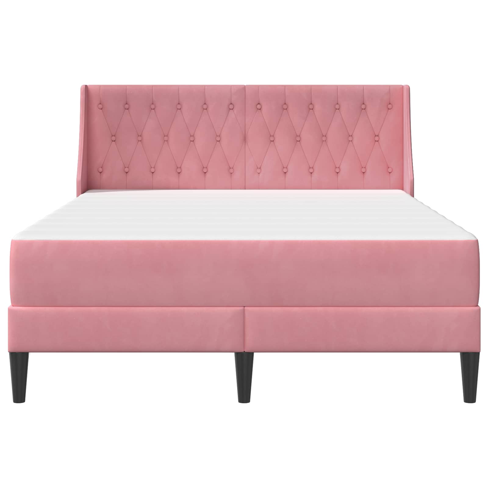Cadre de lit avec matelas Rose 120 x 200 cm Velours - XIOS