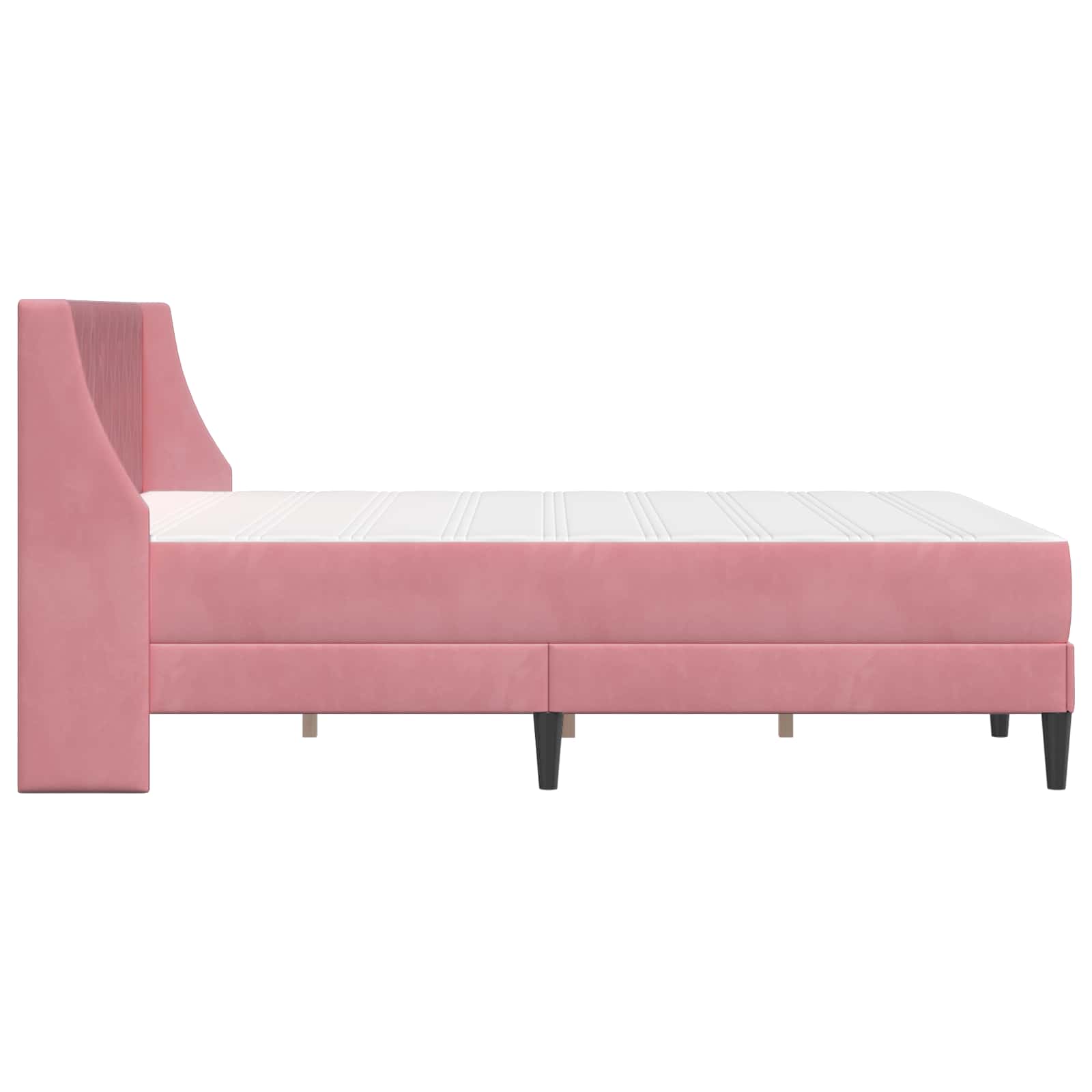 Cadre de lit avec matelas Rose 120 x 200 cm Velours - XIOS