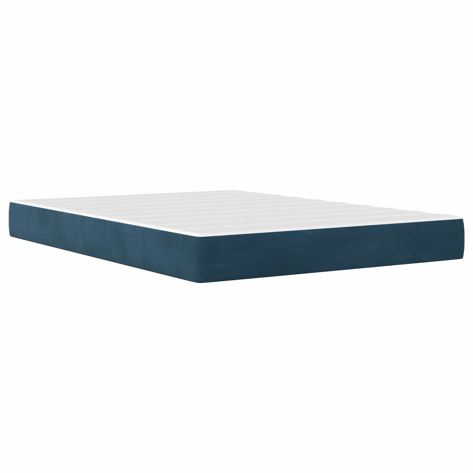 Cadre de lit avec matelas Bleu 120 x 200 cm Velours - XIOS
