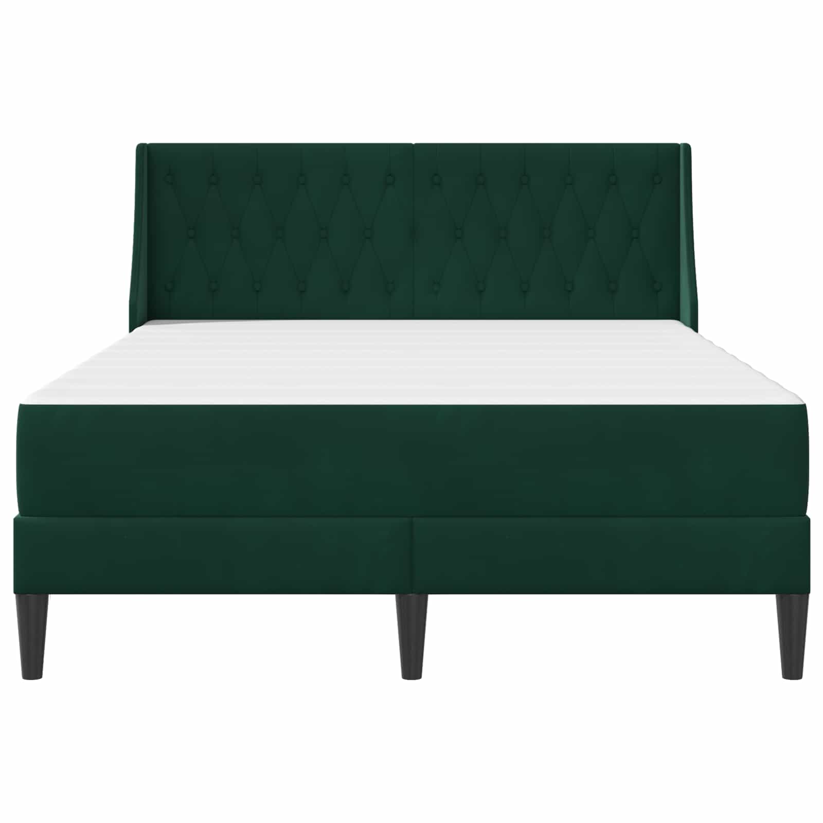 Cadre de lit avec matelas Vert foncé 180 x 200 cm Velours - XIOS