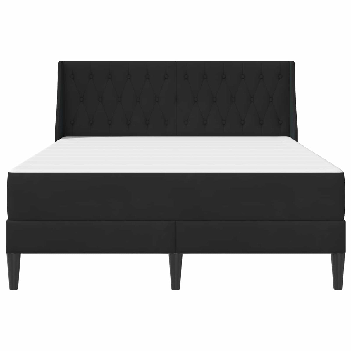 Cadre de lit avec matelas Noir 180 x 200 cm Velours