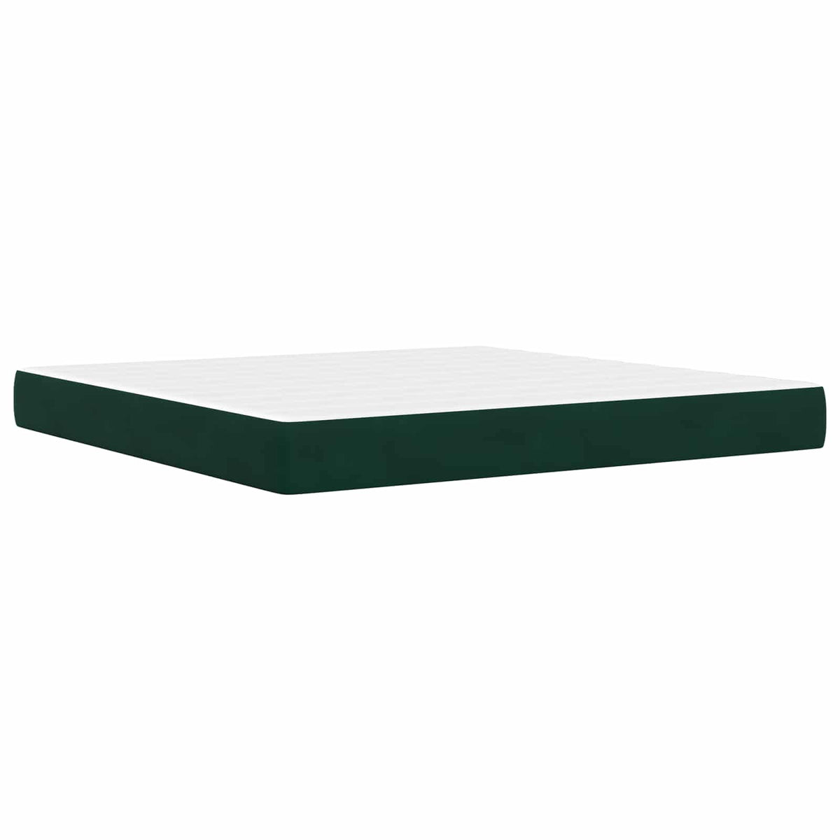 Cadre de lit avec matelas Vert foncé 200 x 200 cm Velours