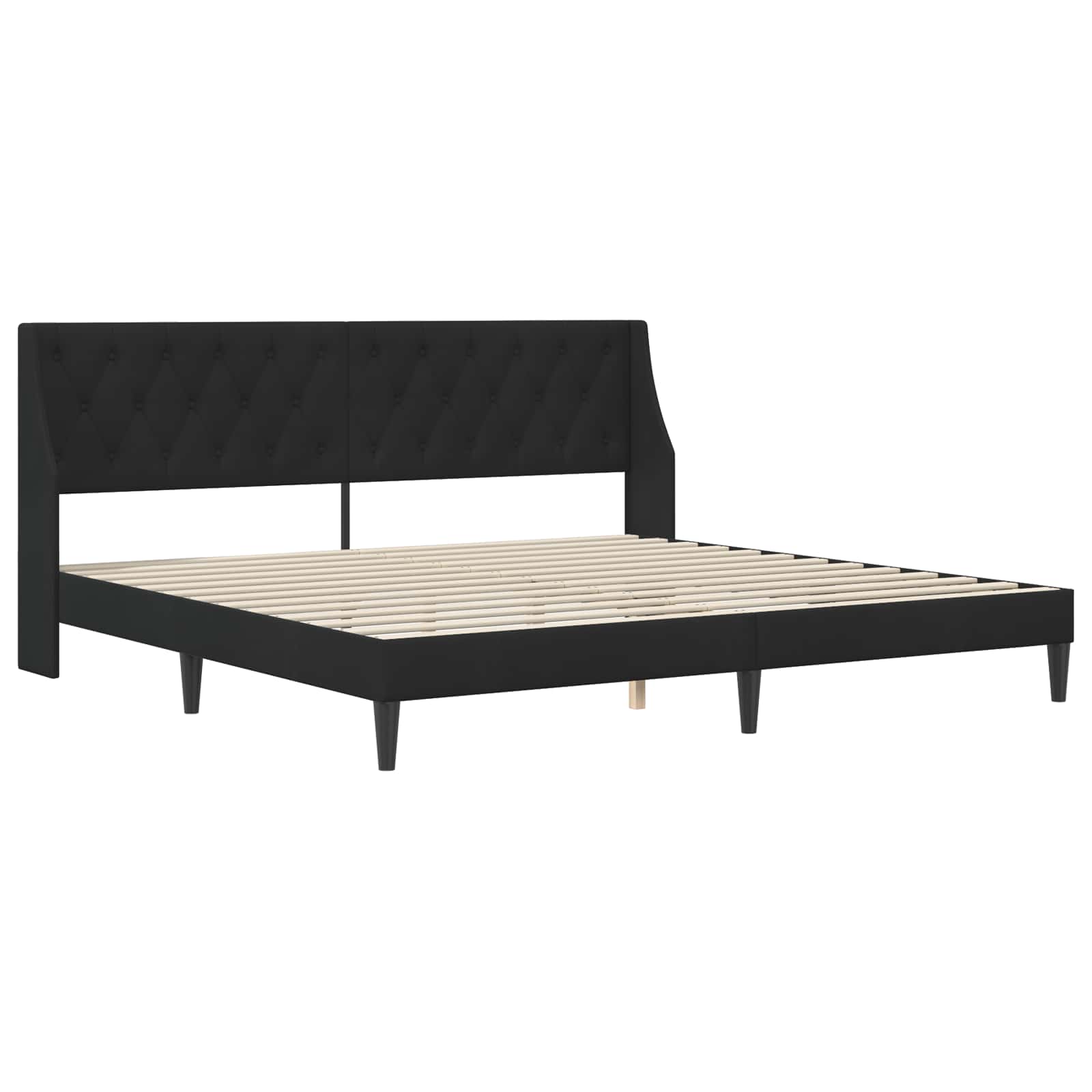 Cadre de lit avec matelas Montage mural 2 pcs Noir Velours - XIOS