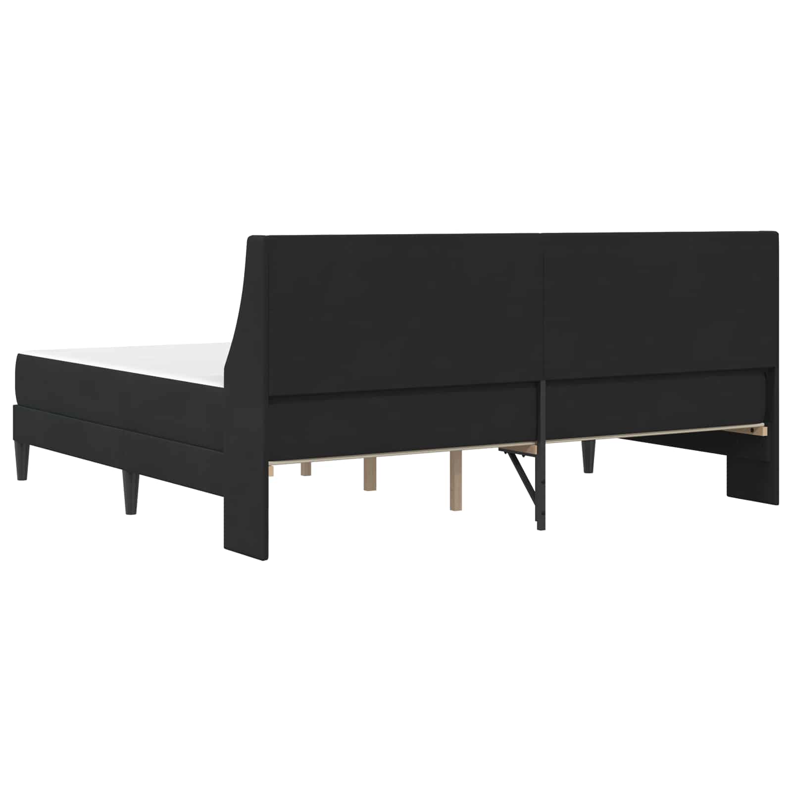 Cadre de lit avec matelas Montage mural 2 pcs Noir Velours - XIOS