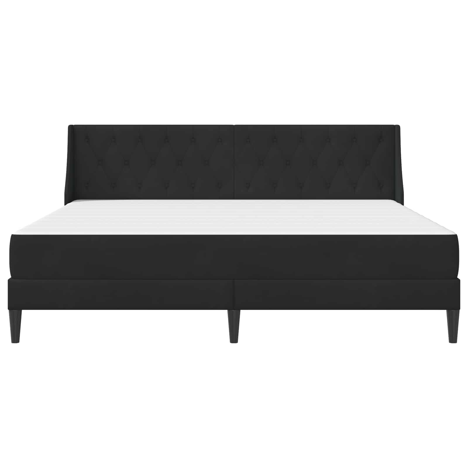 Cadre de lit avec matelas Montage mural 2 pcs Noir Velours - XIOS