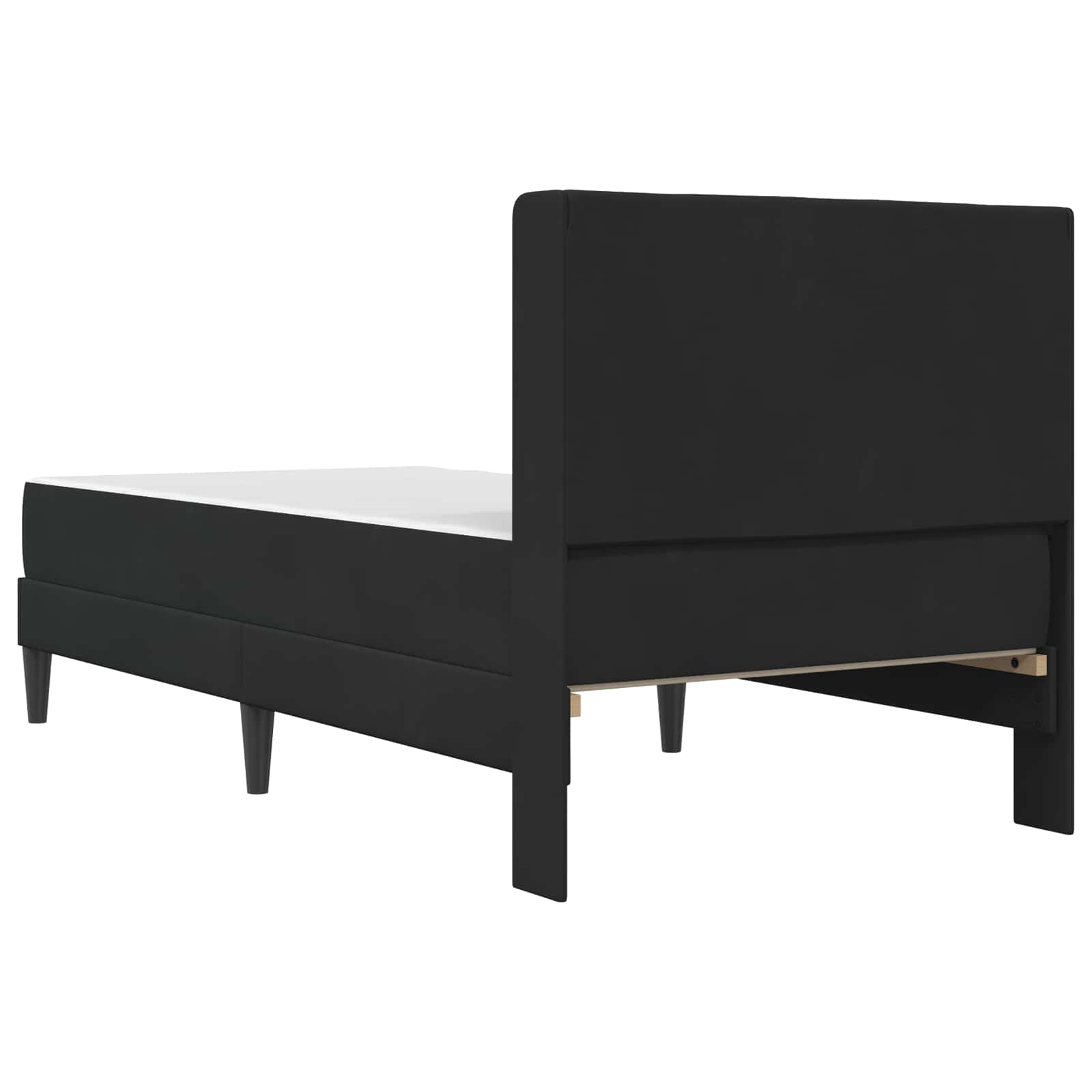 Cadre de lit avec matelas Noir 80 x 200 cm Velours - XIOS