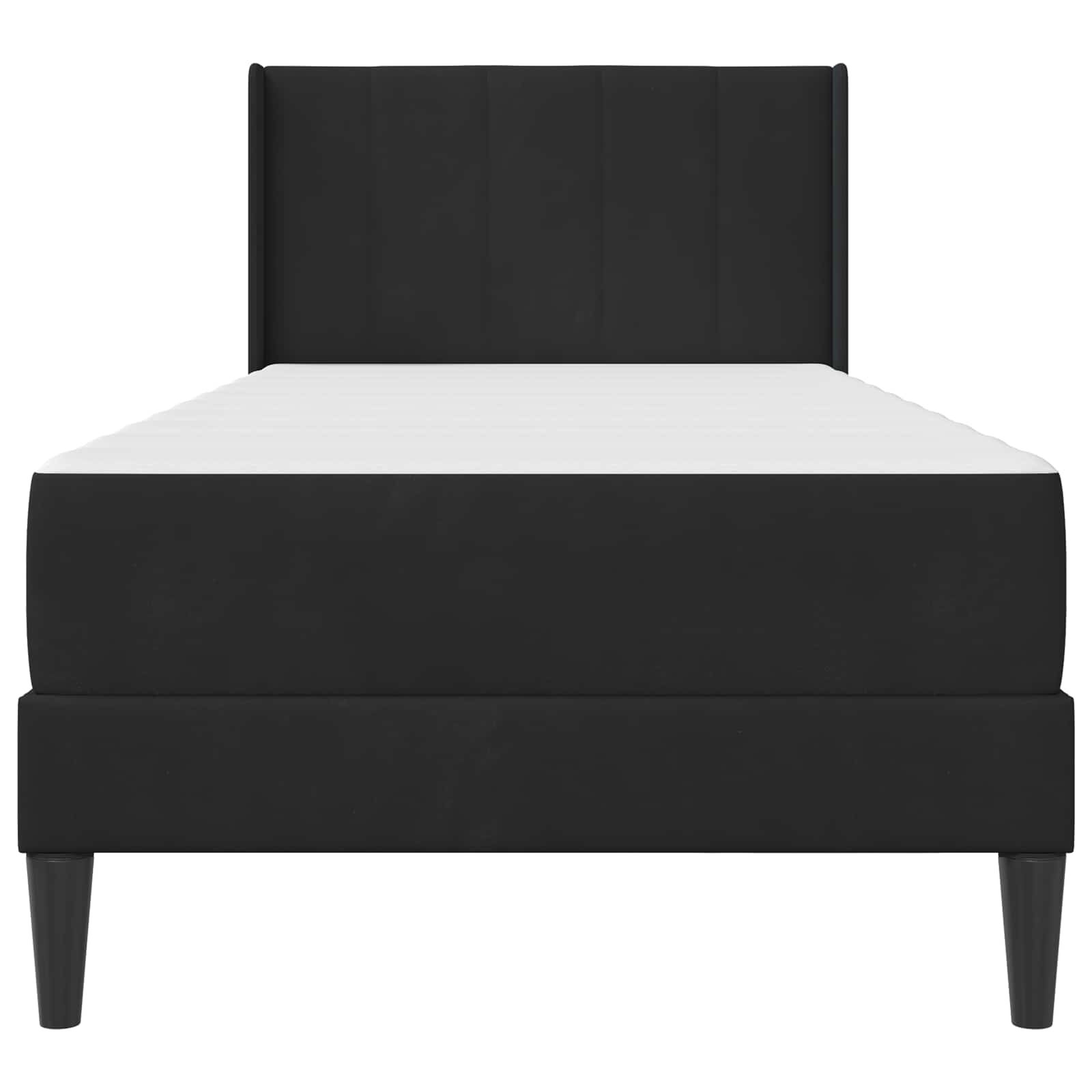 Cadre de lit avec matelas Noir 80 x 200 cm Velours - XIOS
