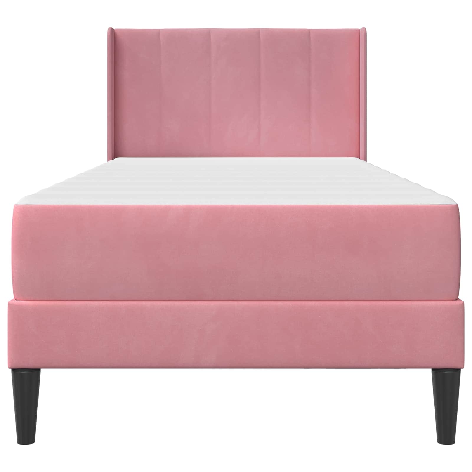 Cadre de lit avec matelas Rose 90 x 190 cm Velours