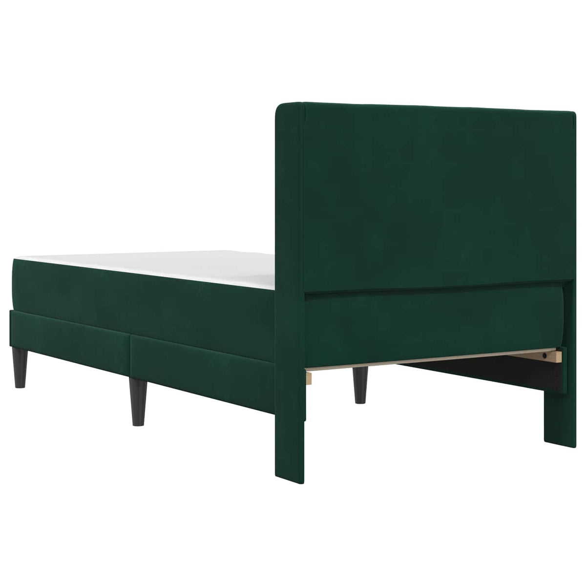 Cadre de lit avec matelas Vert foncé 90 x 200 cm Velours