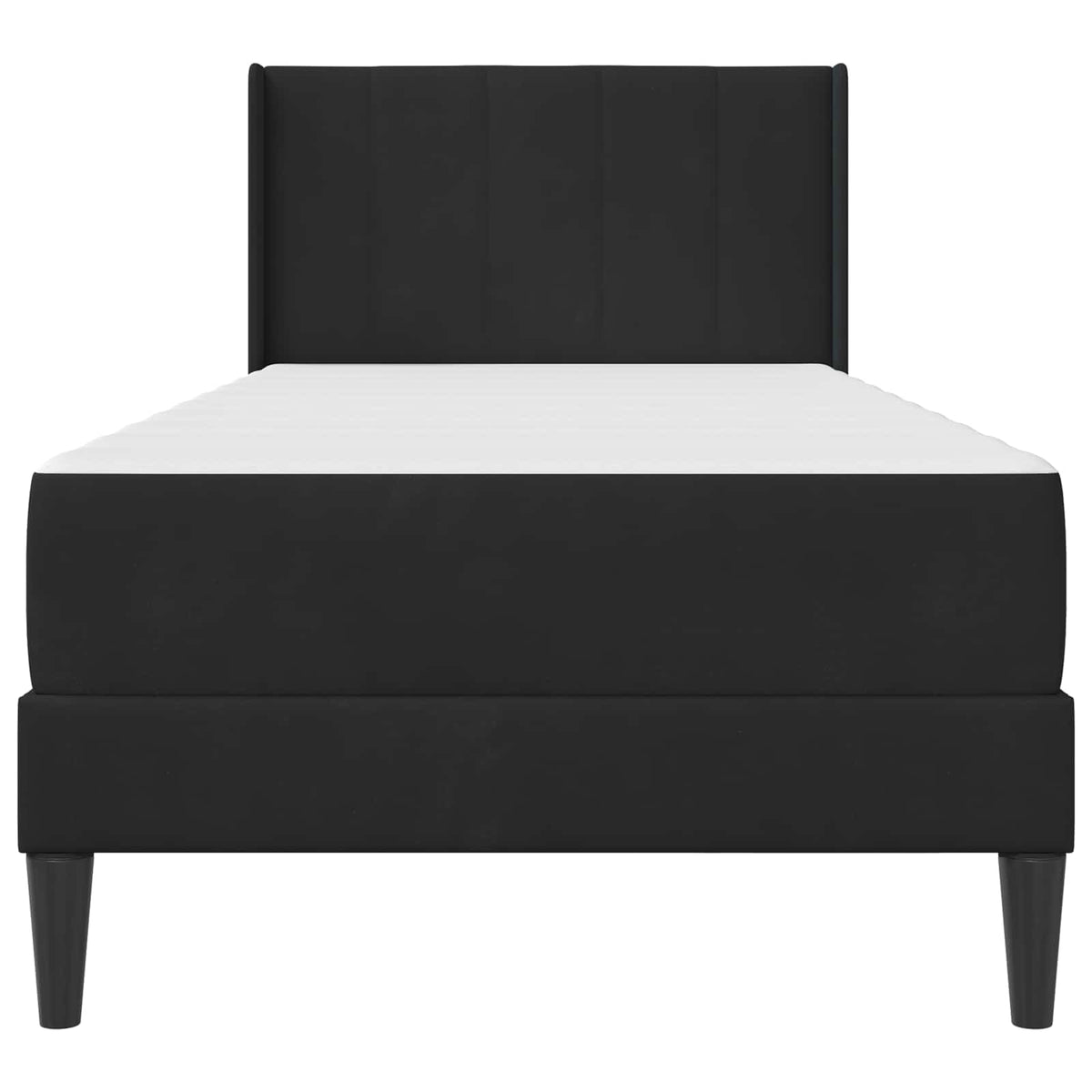 Cadre de lit avec matelas Noir 90 x 200 cm Velours - XIOS Store SNC