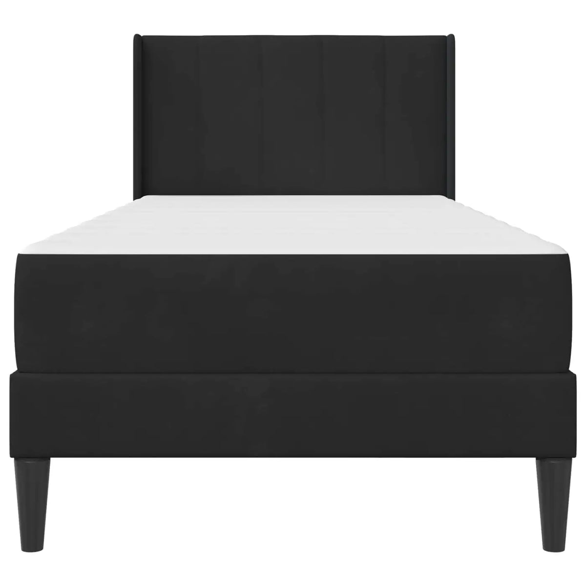 Cadre de lit avec matelas Noir 100 x 200 cm Velours - XIOS