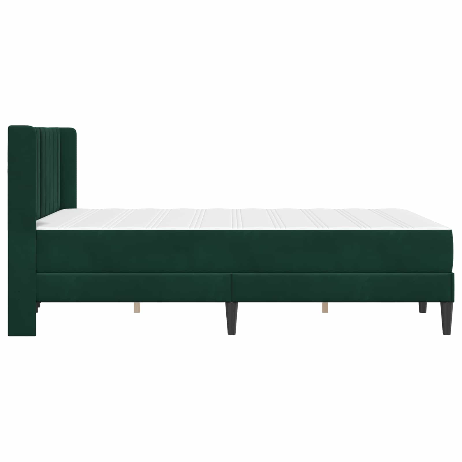 Cadre de lit avec matelas Vert foncé 120 x 200 cm Velours - XIOS