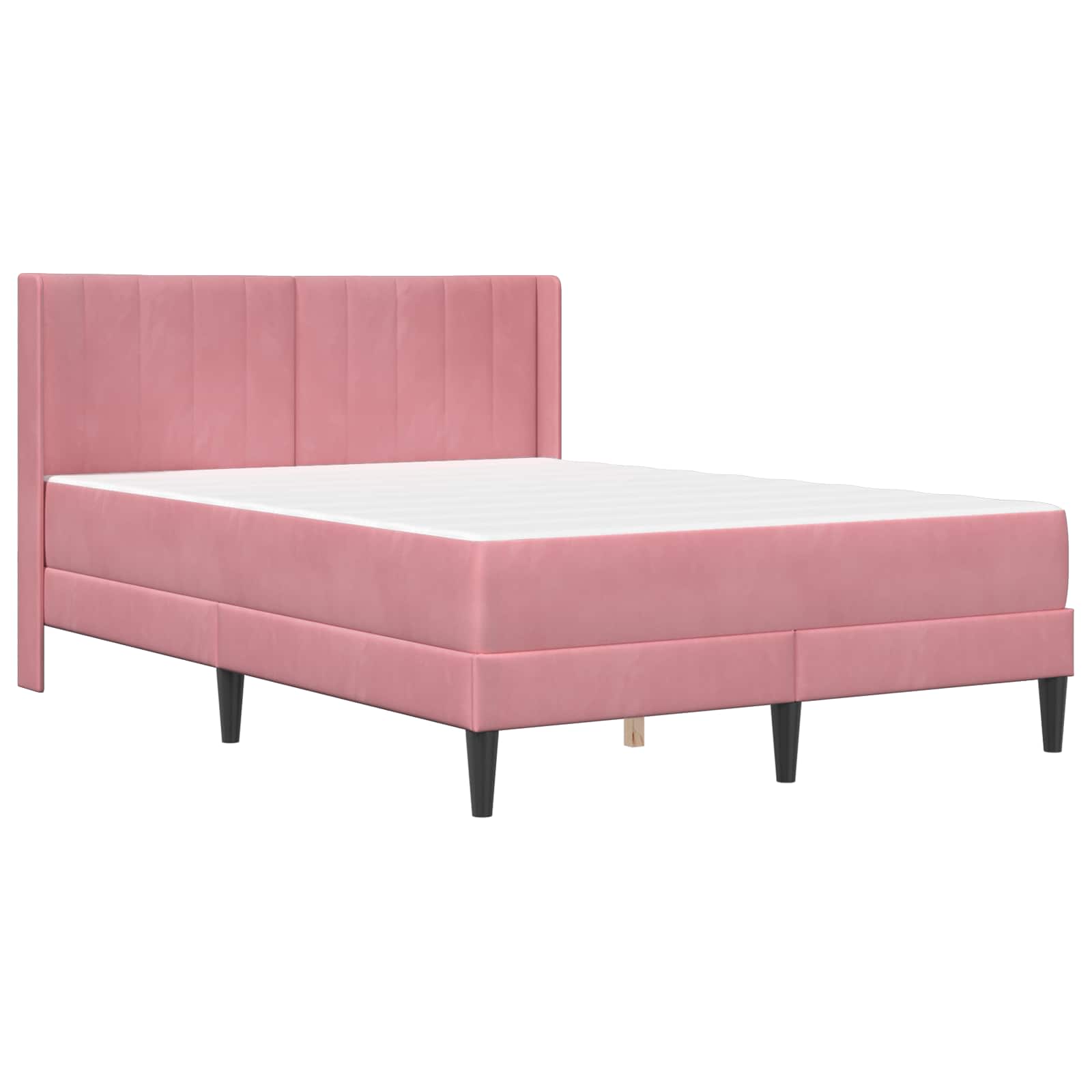 Cadre de lit avec matelas Rose 120 x 200 cm Velours - XIOS