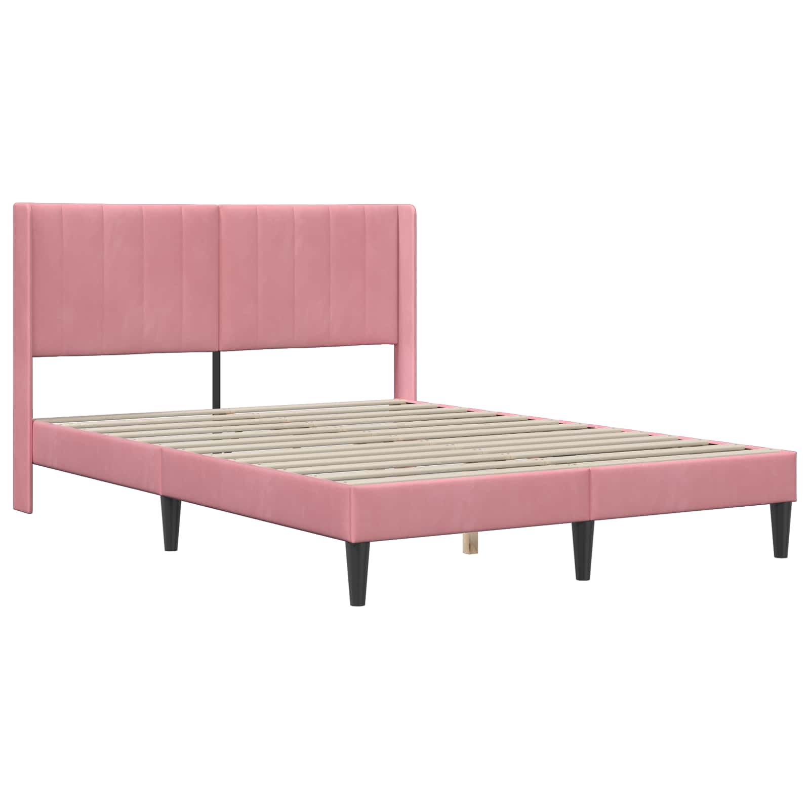 Cadre de lit avec matelas Rose 120 x 200 cm Velours - XIOS