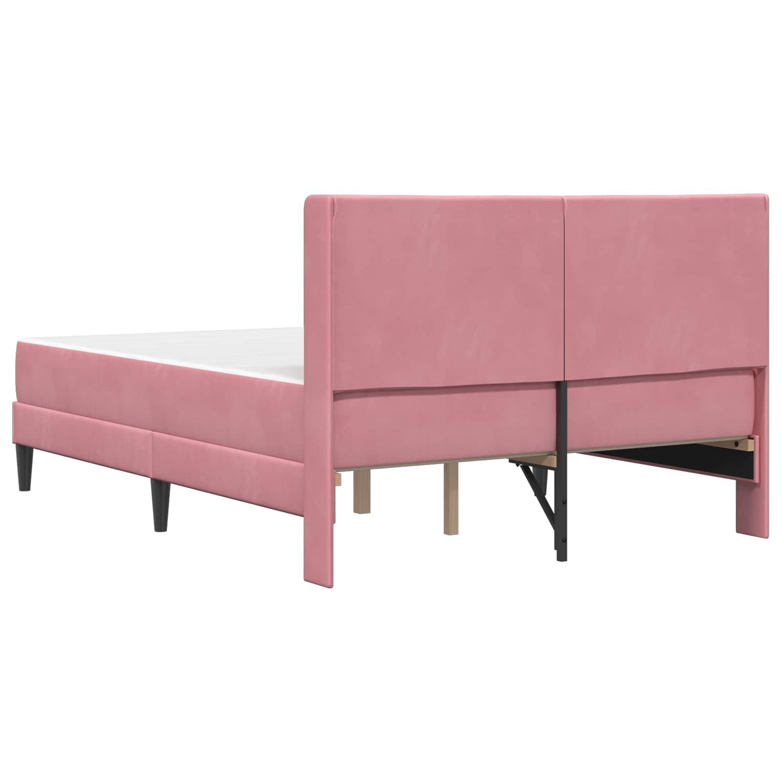 Cadre de lit avec matelas Rose 120 x 200 cm Velours - XIOS