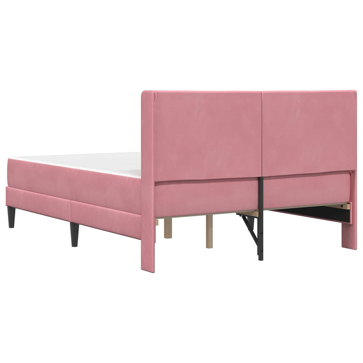 Cadre de lit avec matelas Rose 120 x 200 cm Velours