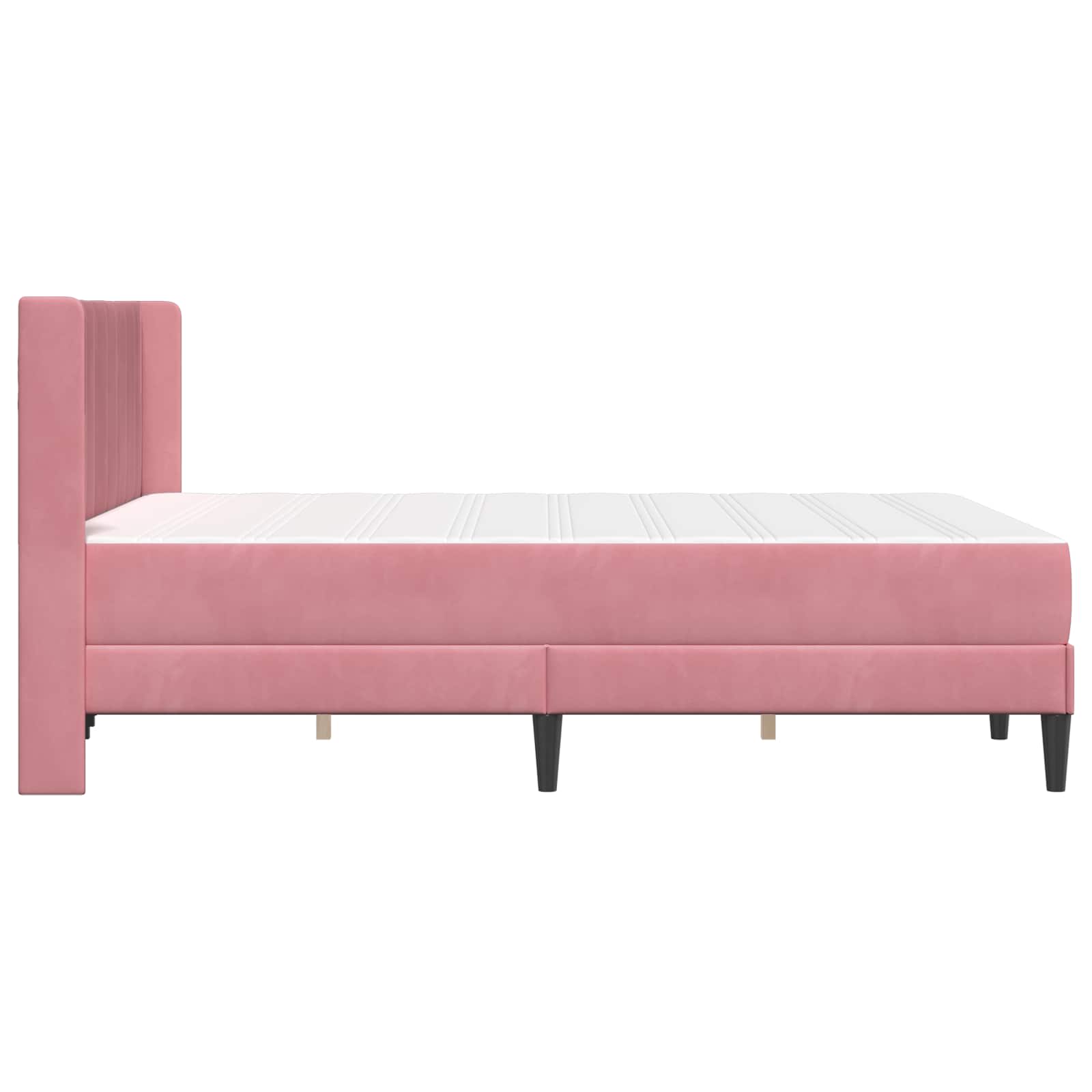 Cadre de lit avec matelas Rose 120 x 200 cm Velours - XIOS