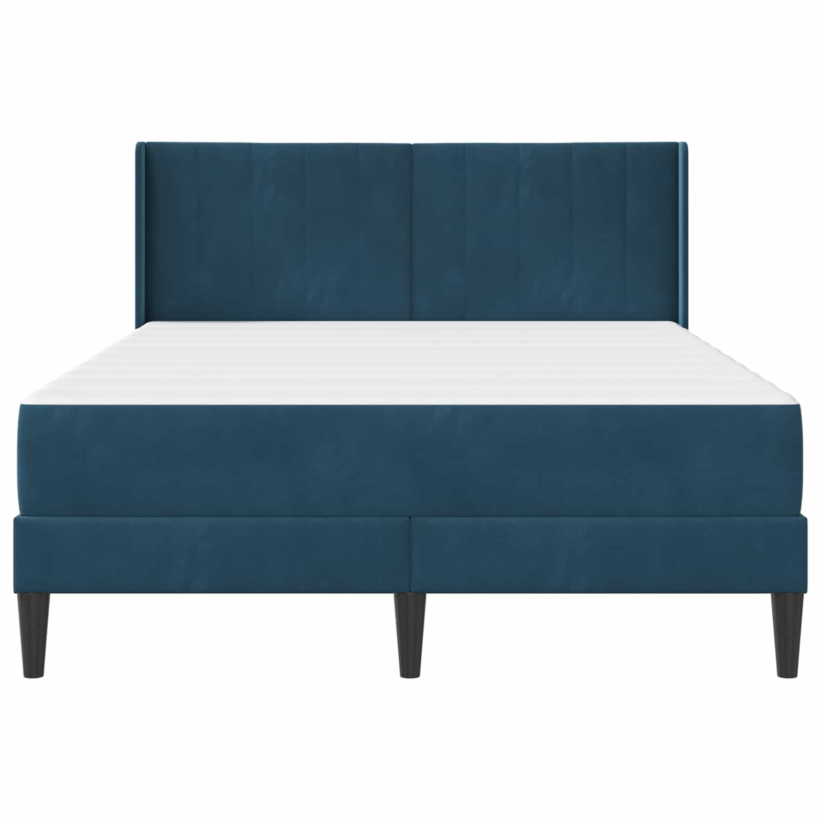 Cadre de lit avec matelas Bleu 120 x 200 cm Velours - XIOS