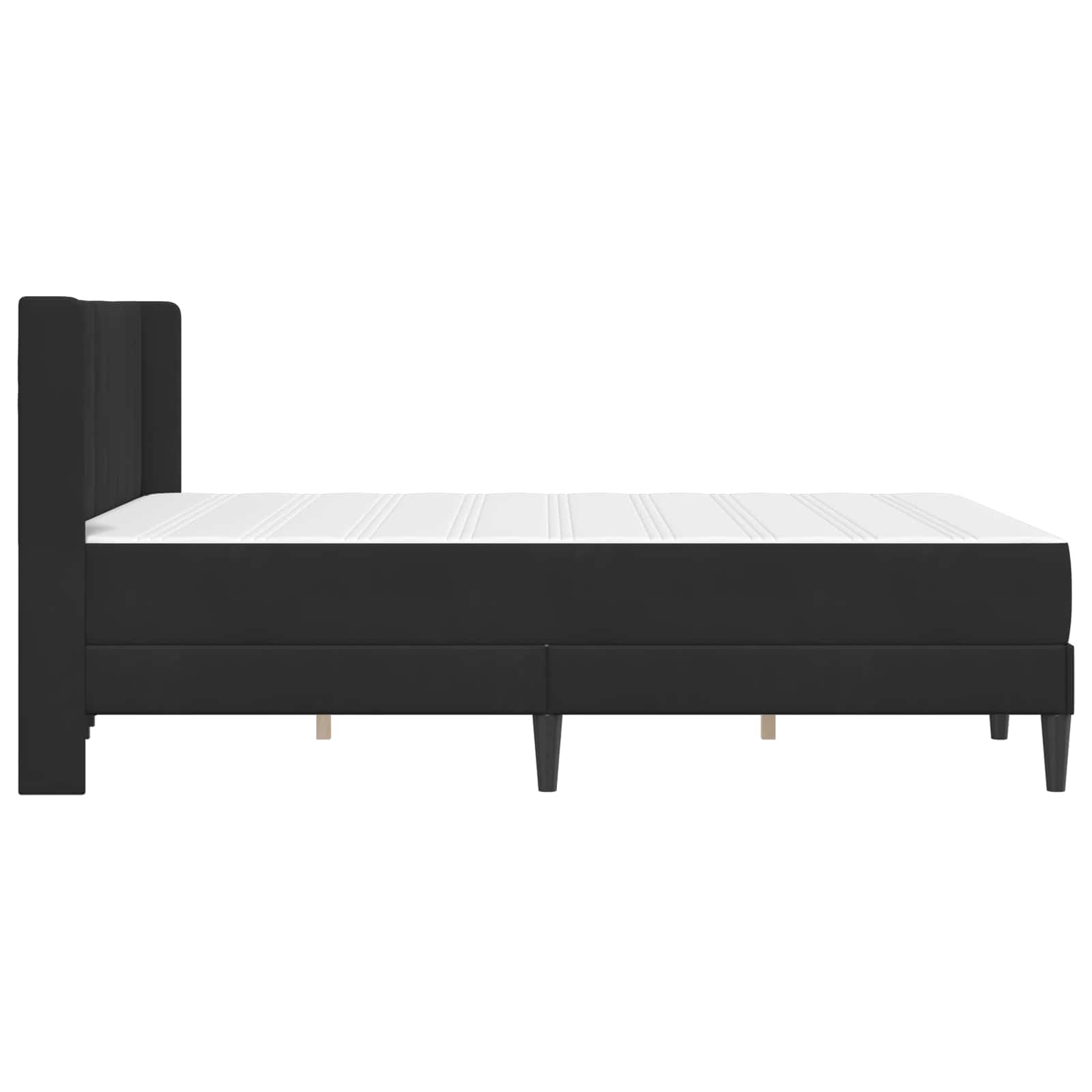 Cadre de lit avec matelas Noir 140 x 190 cm Velours - XIOS