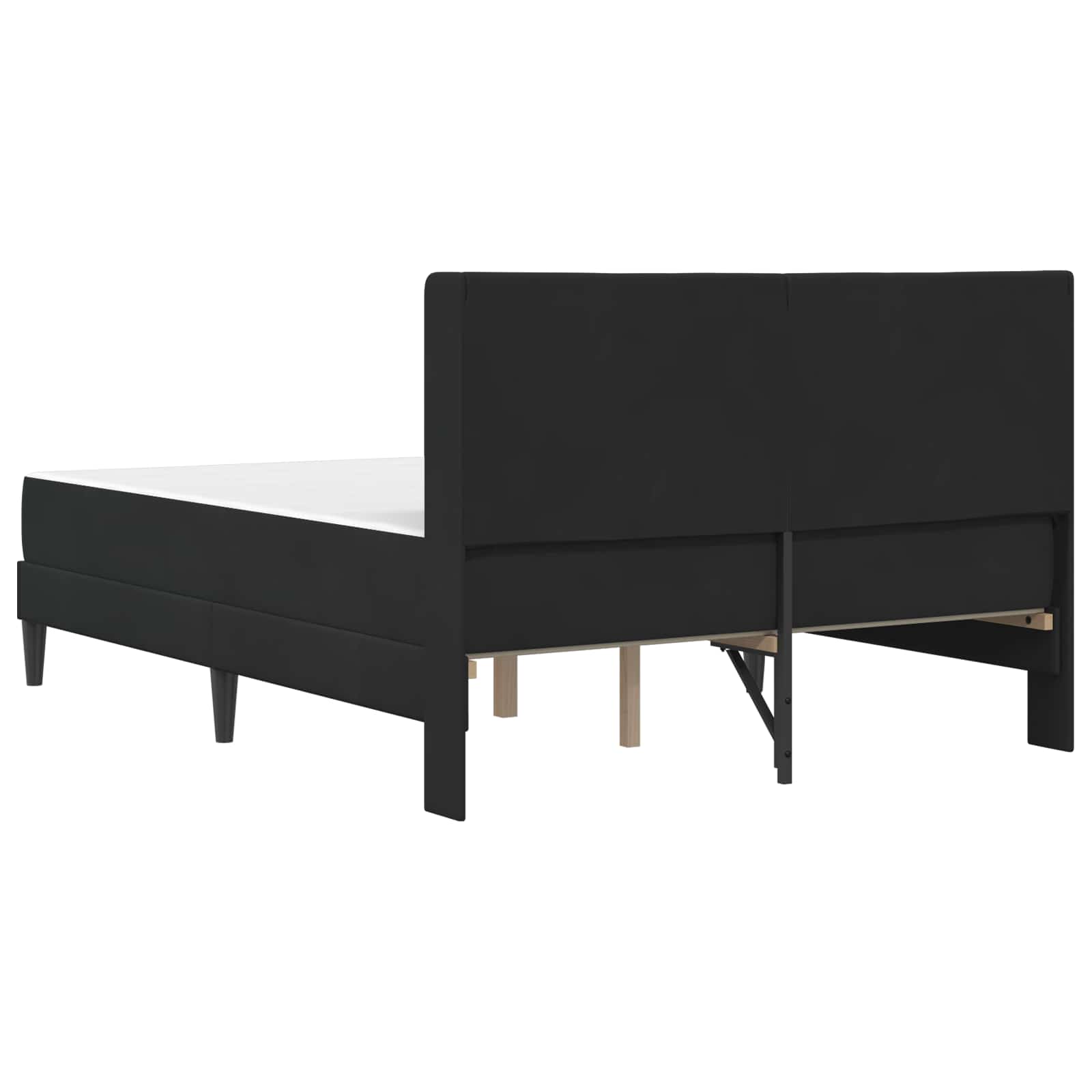 Cadre de lit avec matelas Noir 140 x 200 cm Velours - XIOS