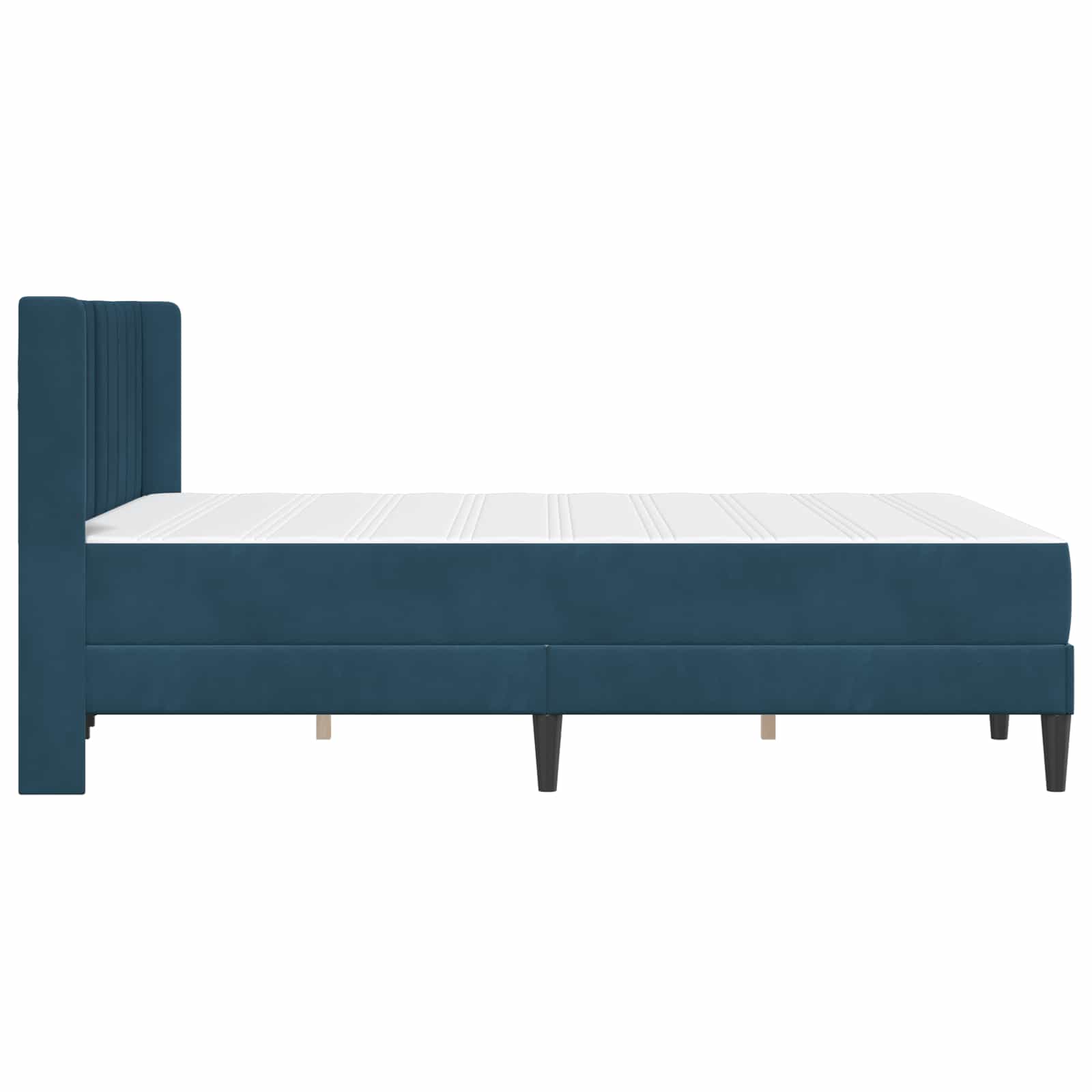 Cadre de lit avec matelas Bleu 140 x 200 cm Velours - XIOS